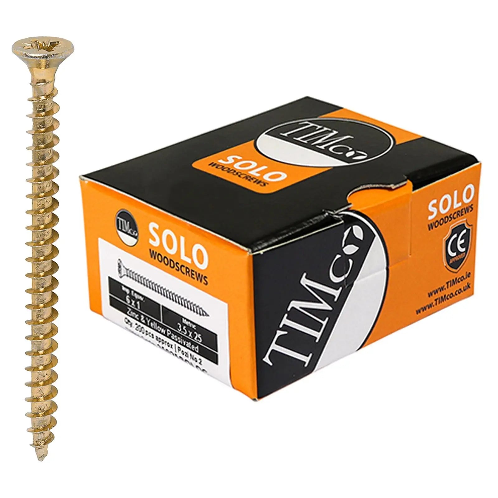 TIMCO SOLO Wood Screws Yellow Double Countersunk Pozi Boxed - Choose Size  White Rose Tools
