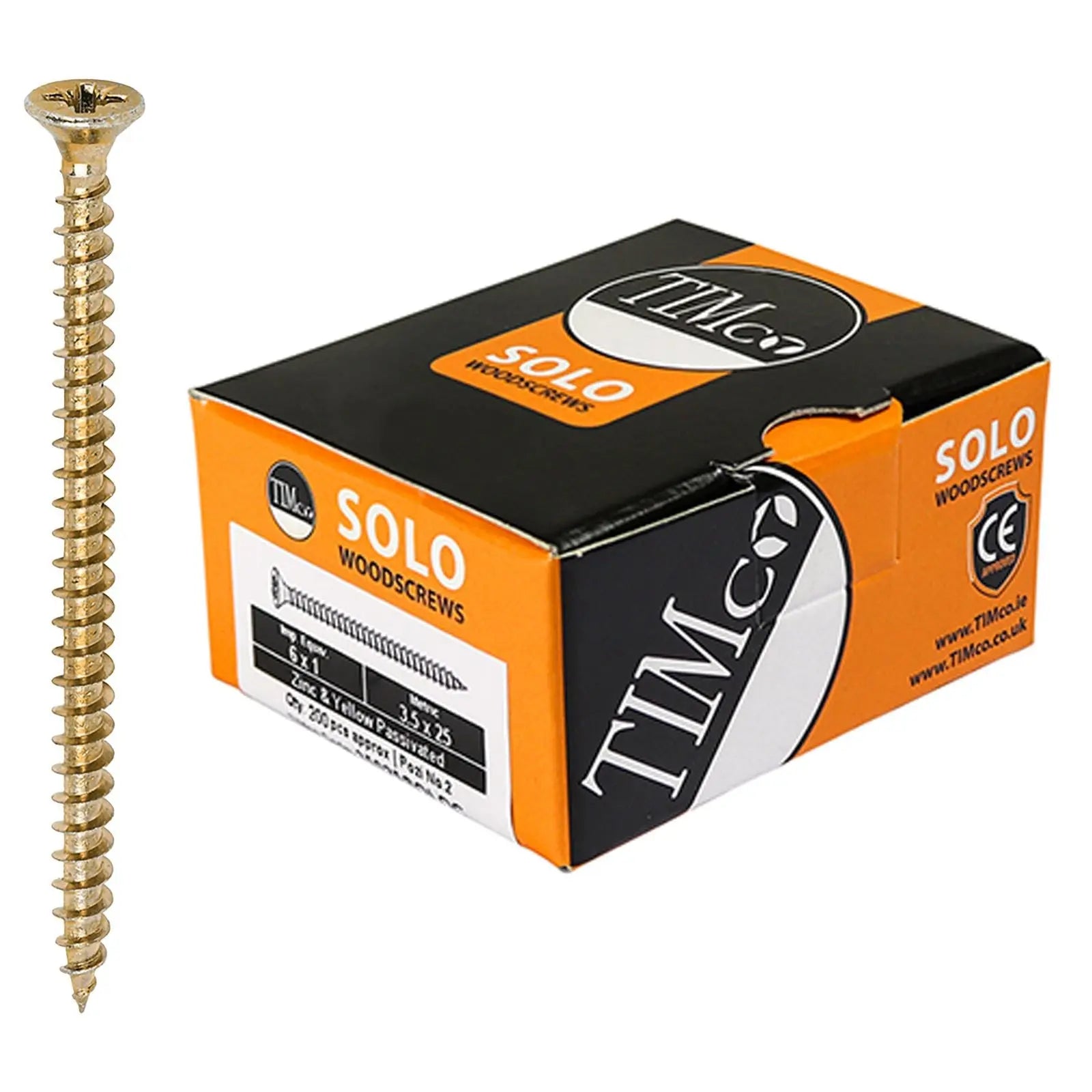 TIMCO SOLO Wood Screws Yellow Double Countersunk Pozi Boxed - Choose Size  White Rose Tools