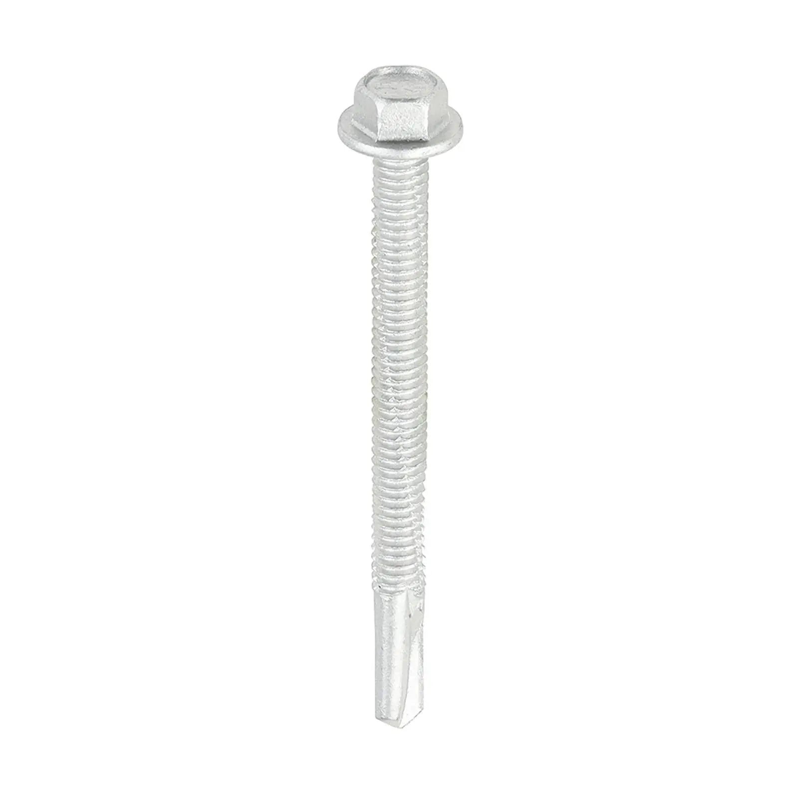 TIMCO Self Drilling Construction Screw for Heavy Section Steel with or without EPDM Washer Bi-Metal Exterior Zinc -Choose Size White Rose Tools