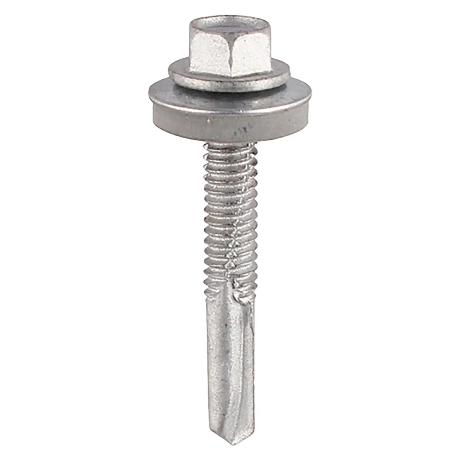 TIMCO Self Drilling Construction Screw for Heavy Section Steel with or without EPDM Washer Bi-Metal Exterior Zinc -Choose Size White Rose Tools