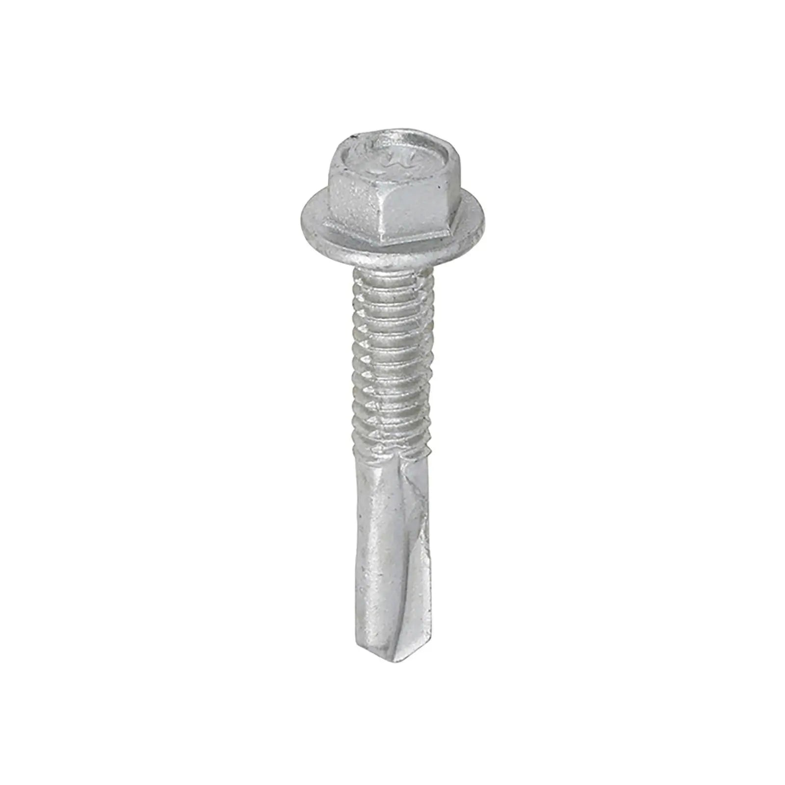 TIMCO Self Drilling Construction Screw for Heavy Section Steel with or without EPDM Washer Bi-Metal Exterior Zinc -Choose Size White Rose Tools