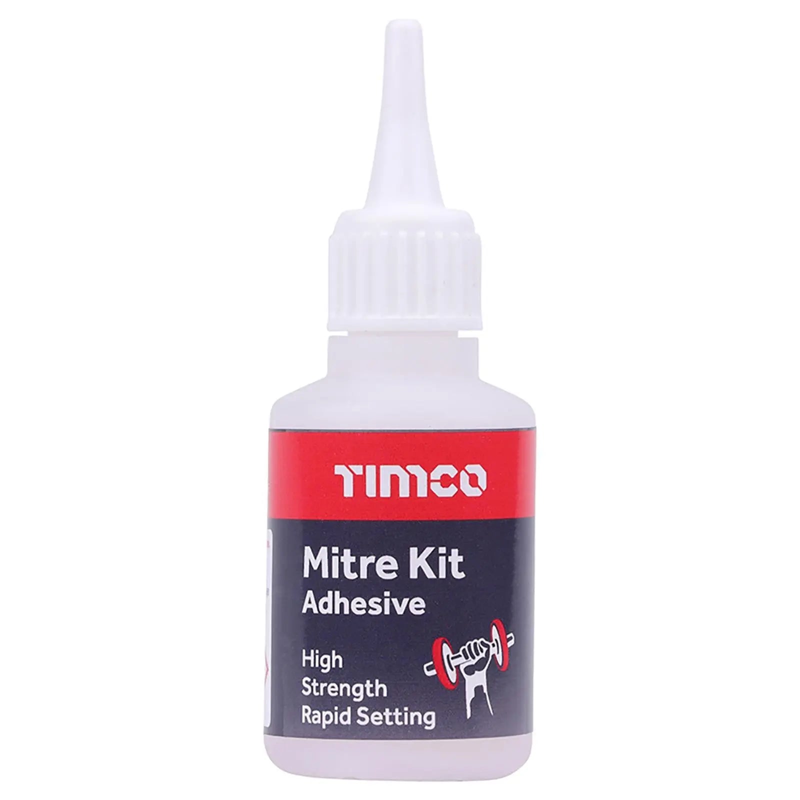 TIMCO Trade Mitre Kit Instant Bond 2 Part Glue and Activator 200ml / 50g Clear White Rose Tools