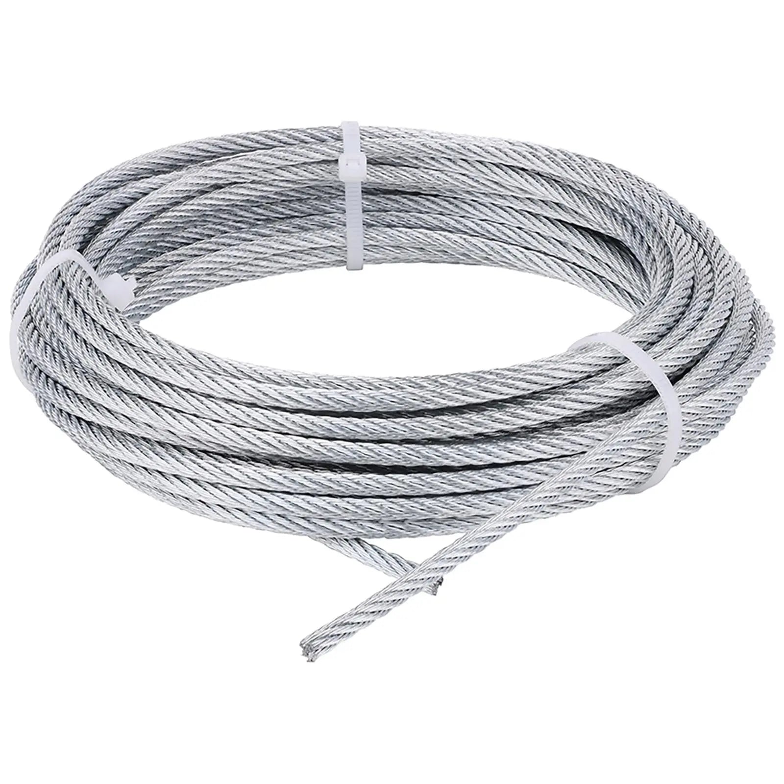 TIMCO Wire Rope Zinc Plated 7x7 Construction - Choose Size White Rose Tools