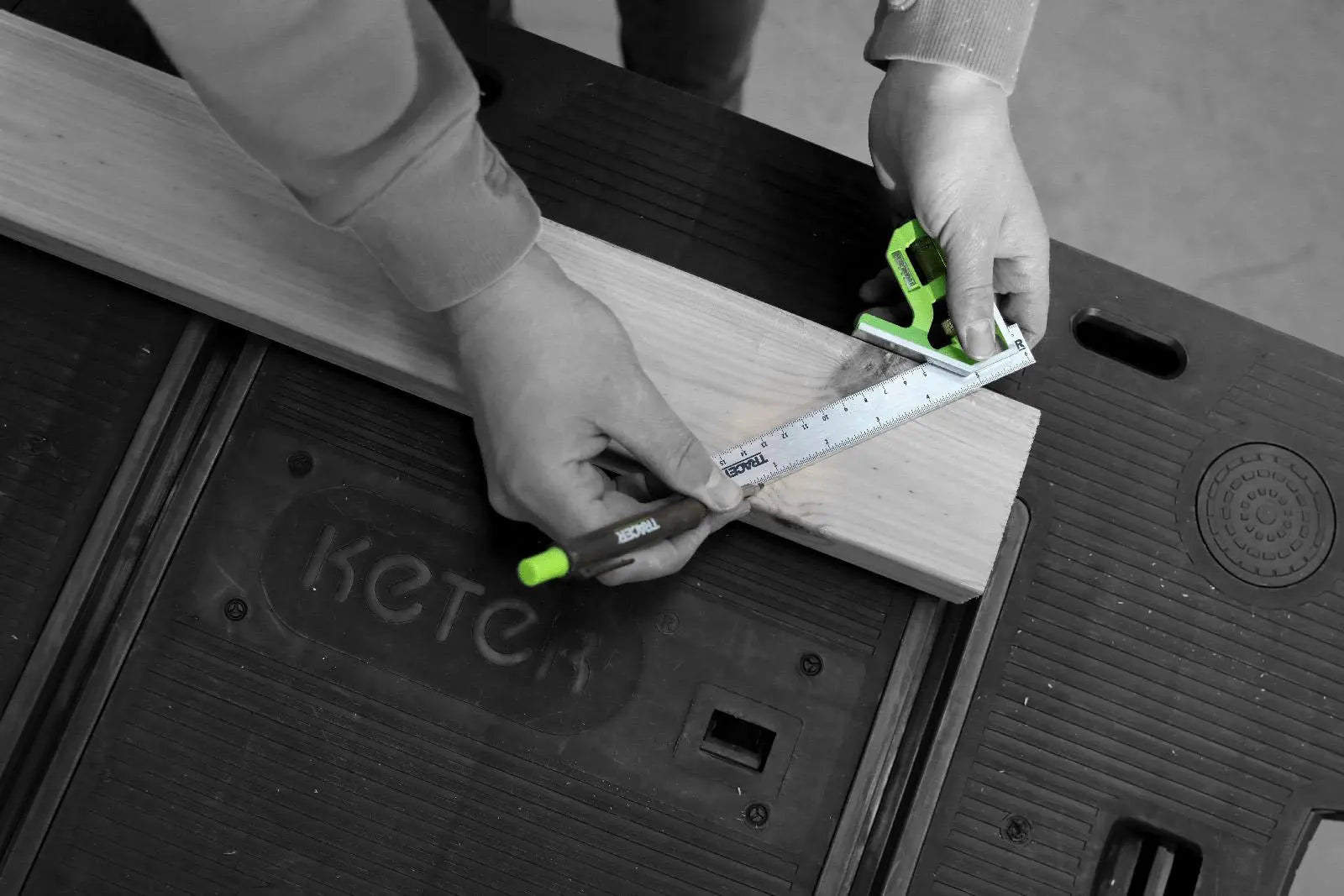 TRACER Combination Square 150mm 6 White Rose Tools