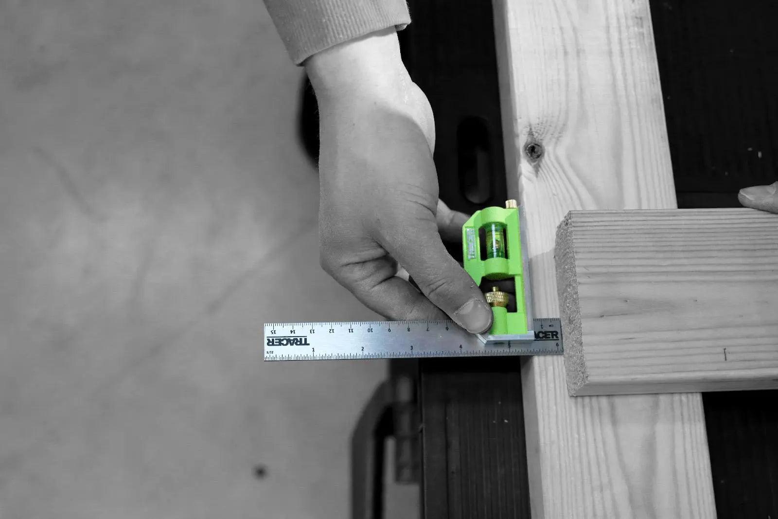 TRACER Combination Square 150mm 6 White Rose Tools