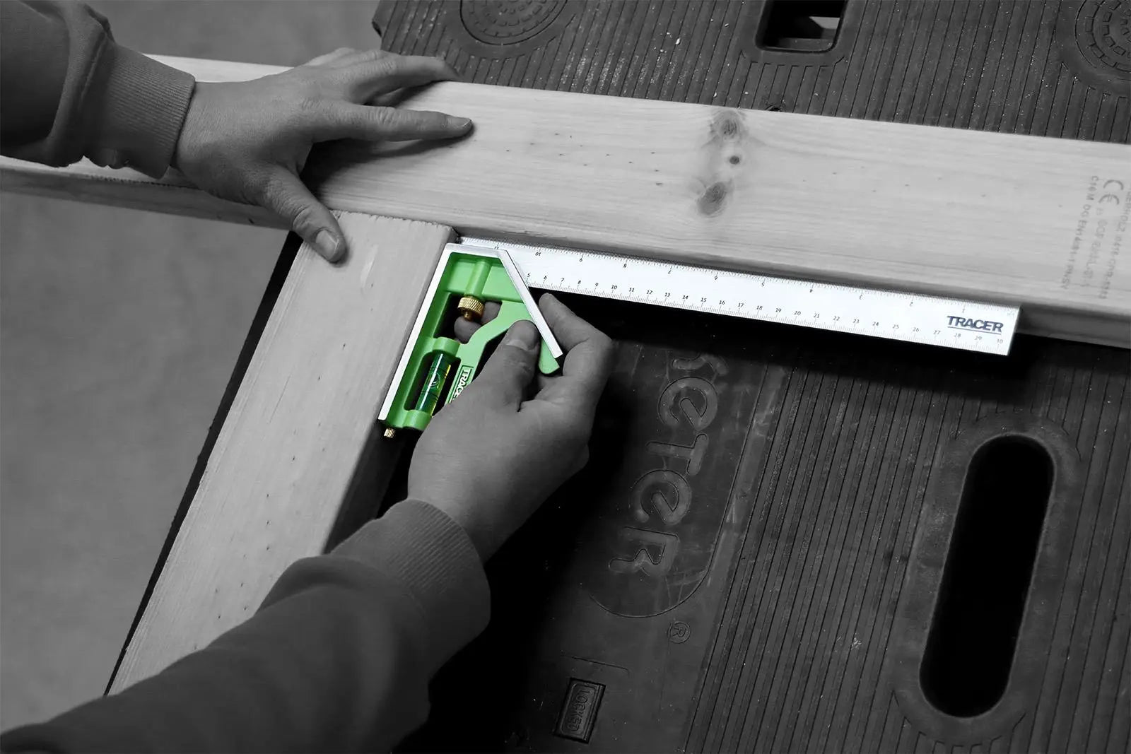 TRACER Combination Square 300mm 12 White Rose Tools