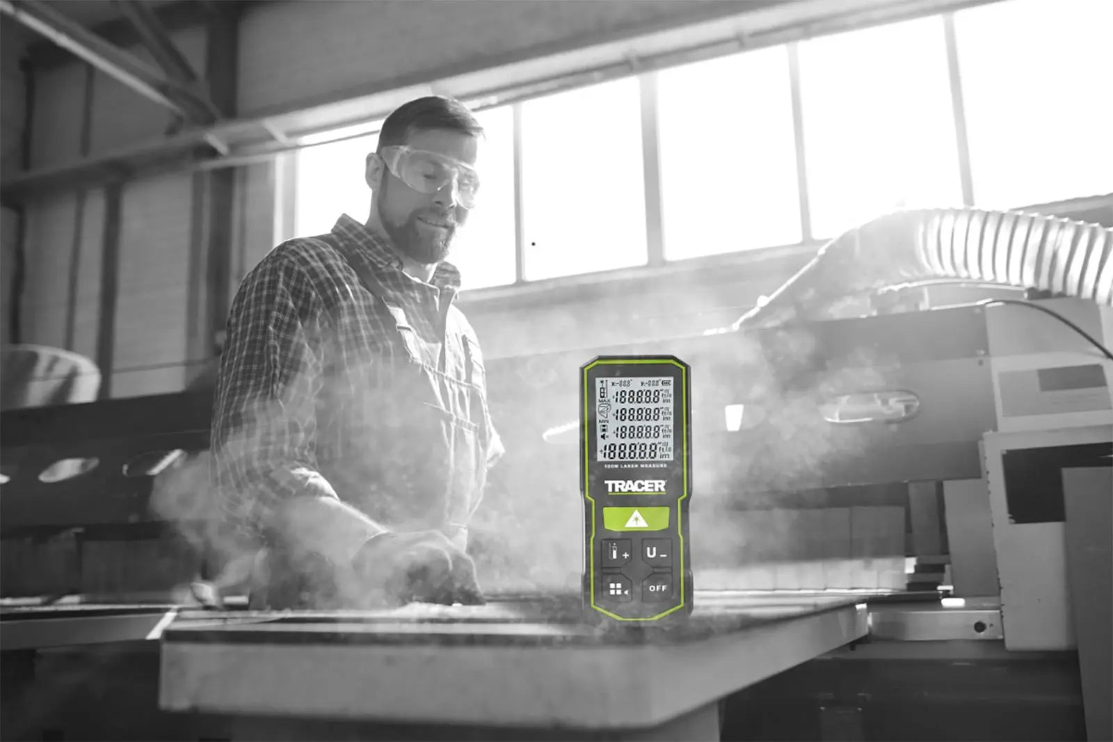 TRACER Laser Measure 100m 328ft White Rose Tools