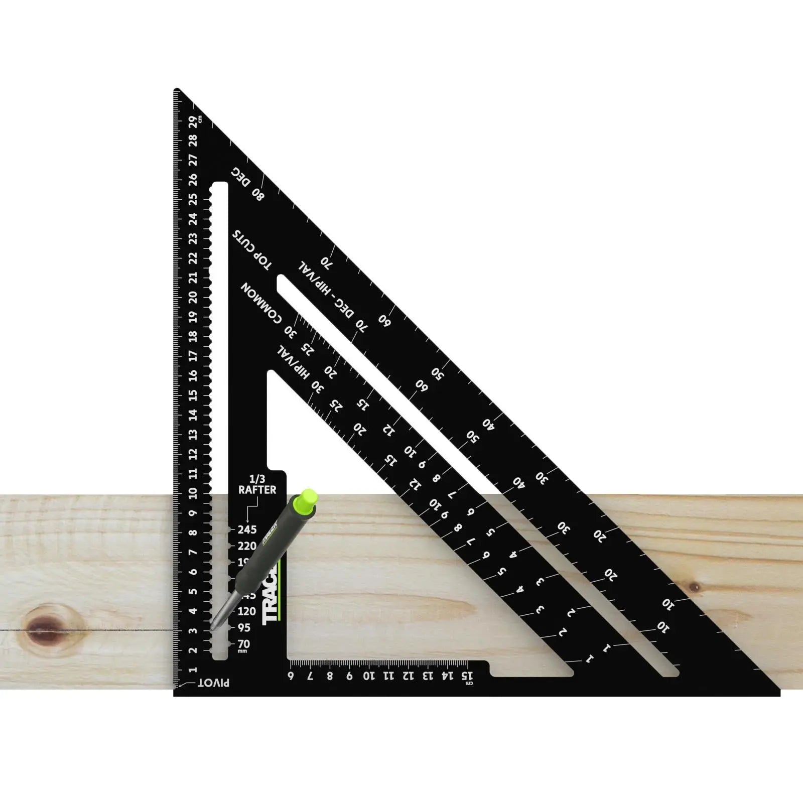 TRACER Metric Speed Square 300mm White Rose Tools