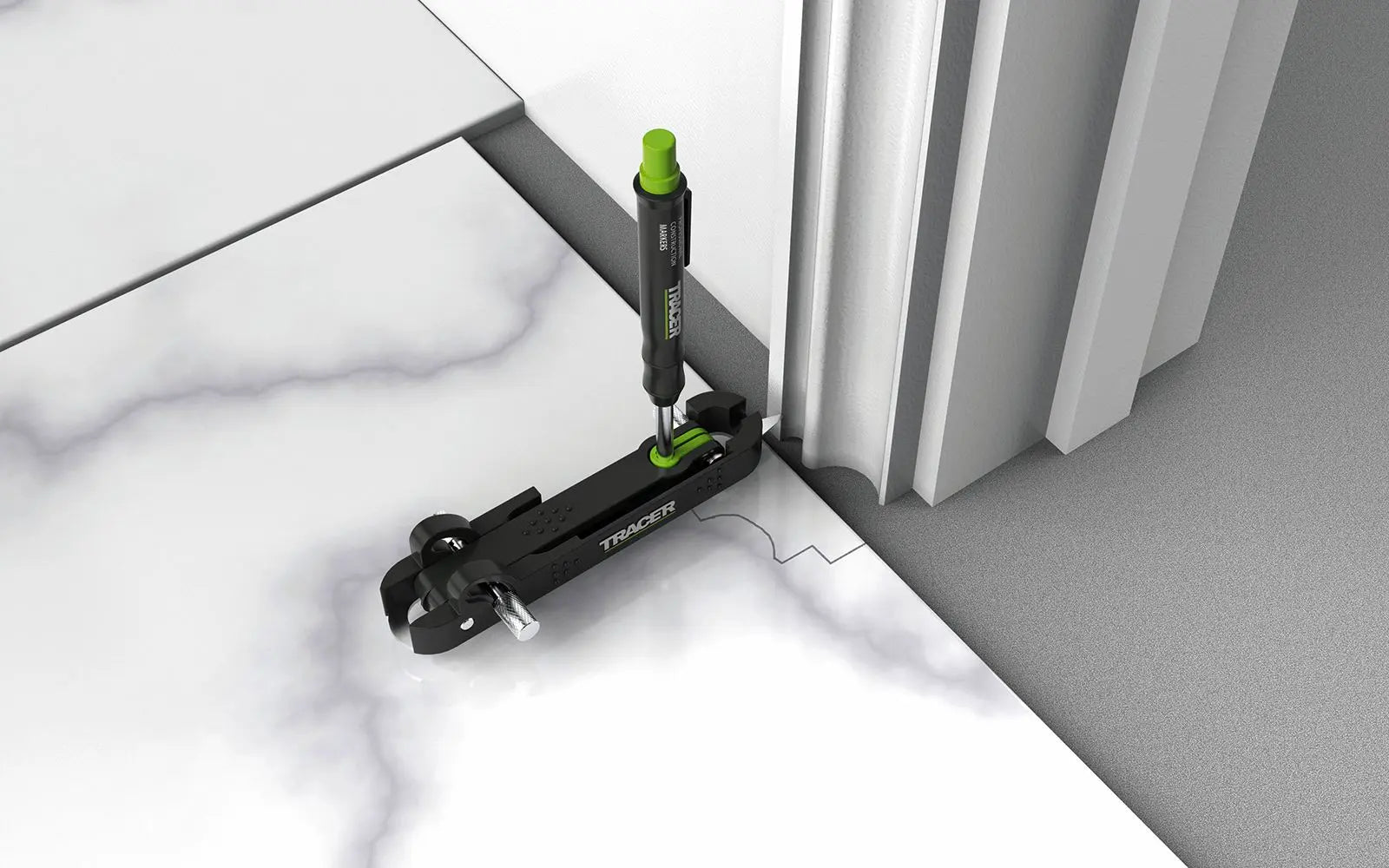 TRACER Pro Scribe Tool Deep Hole Pencil and 6 Replacement Lead Holster