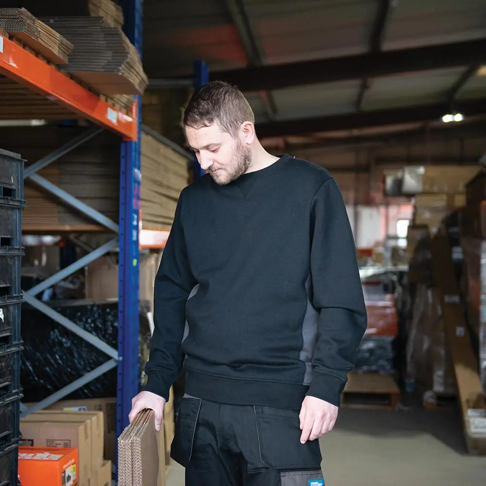 Tough Grit 2-Tone Sweatshirt Black / Charcoal M 703878 White Rose Tools