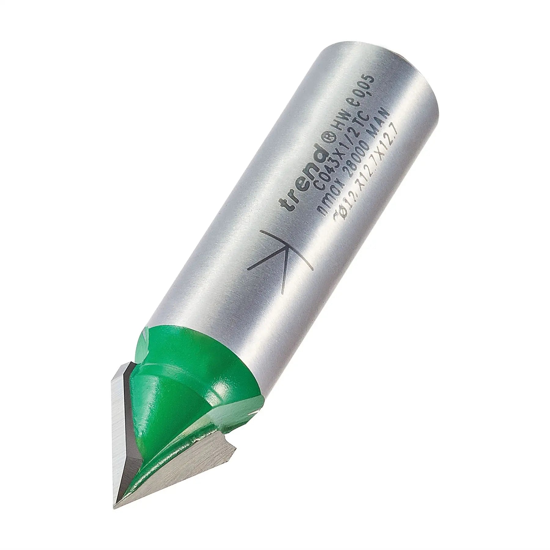 Trend Chamfer V Groove Cutter Angle=60 Degrees C043X1/2TC  White Rose Tools