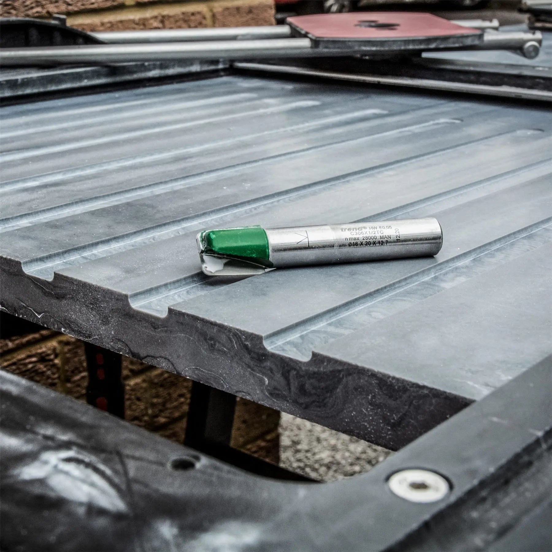 Trend Craftpro 1/2" Tct 2.5mm Radius Flat Draining Groove Router Cutter, 16mm X 20mm C306X1/2TC White Rose Tools