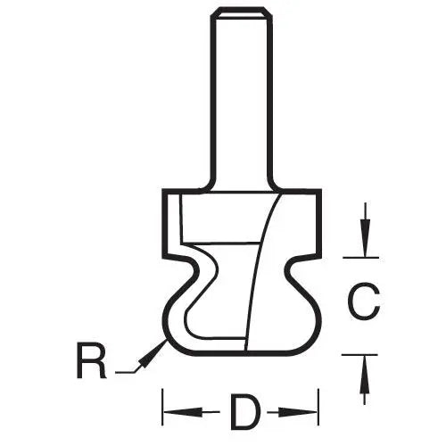 Trend Drawer Pull Cutter C305X1/4TC White Rose Tools
