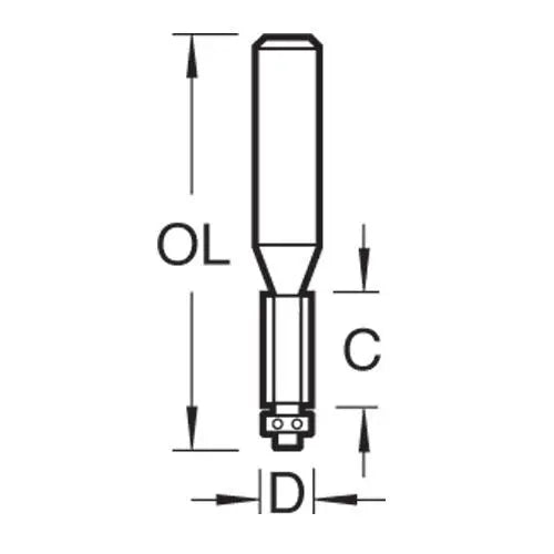 Trend Mini Guided Trimmer 4.8 Diameter X 11mm MB/01X1/4TC White Rose Tools