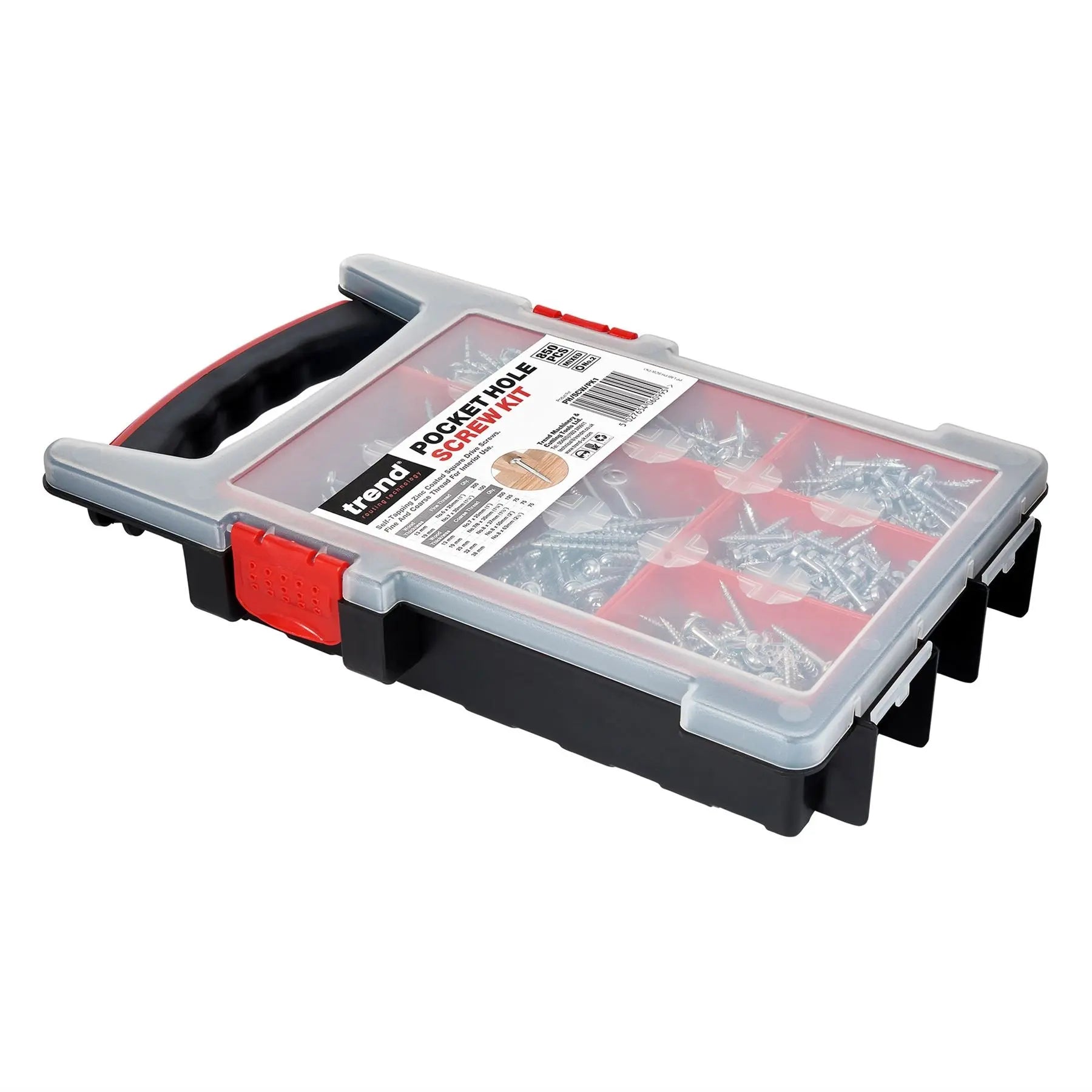 Trend Pocket Hole Screw Selection, 850 Pieces PH/SCW/PK1