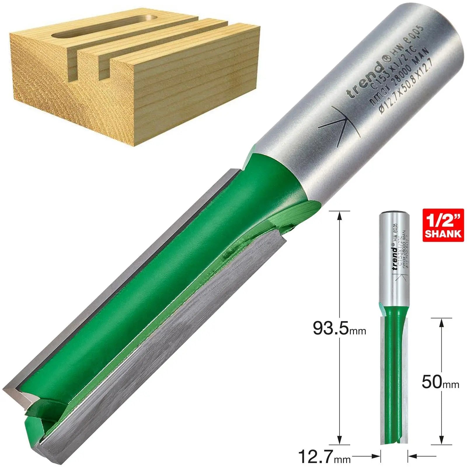 Trend Two Flute Cutter 12.7mm Diameter C153X1/2TC