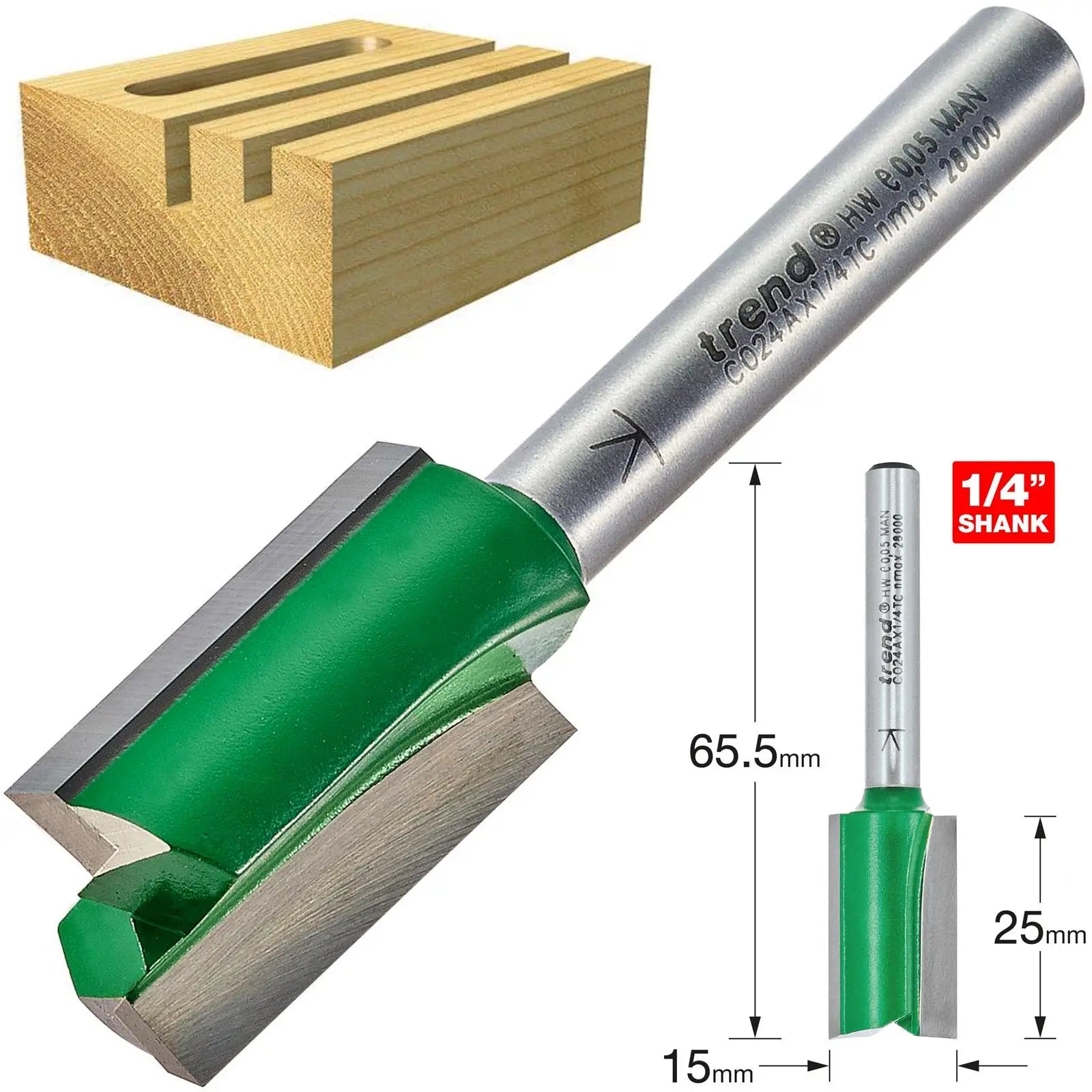 Trend Two Flute Cutter 15.0mm Diameter C024AX1/4TC