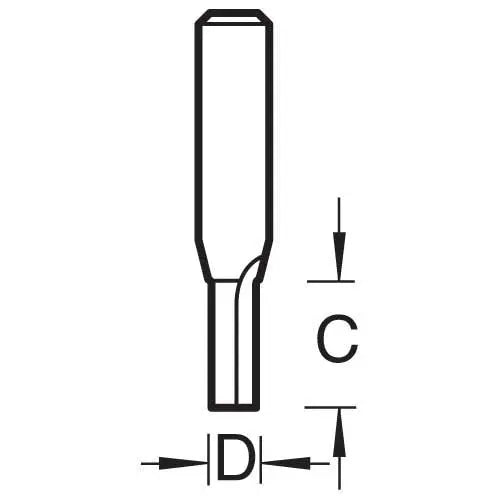 Trend Two Flute Cutter 6.3mm Diameter C008X1/4TC