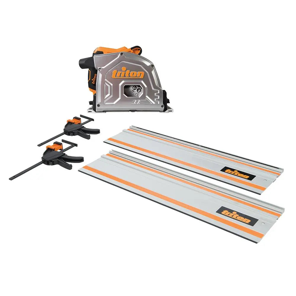 Triton 1400W Track Saw Kit 185mm 4pce TTS185KIT 534156  White Rose Tools