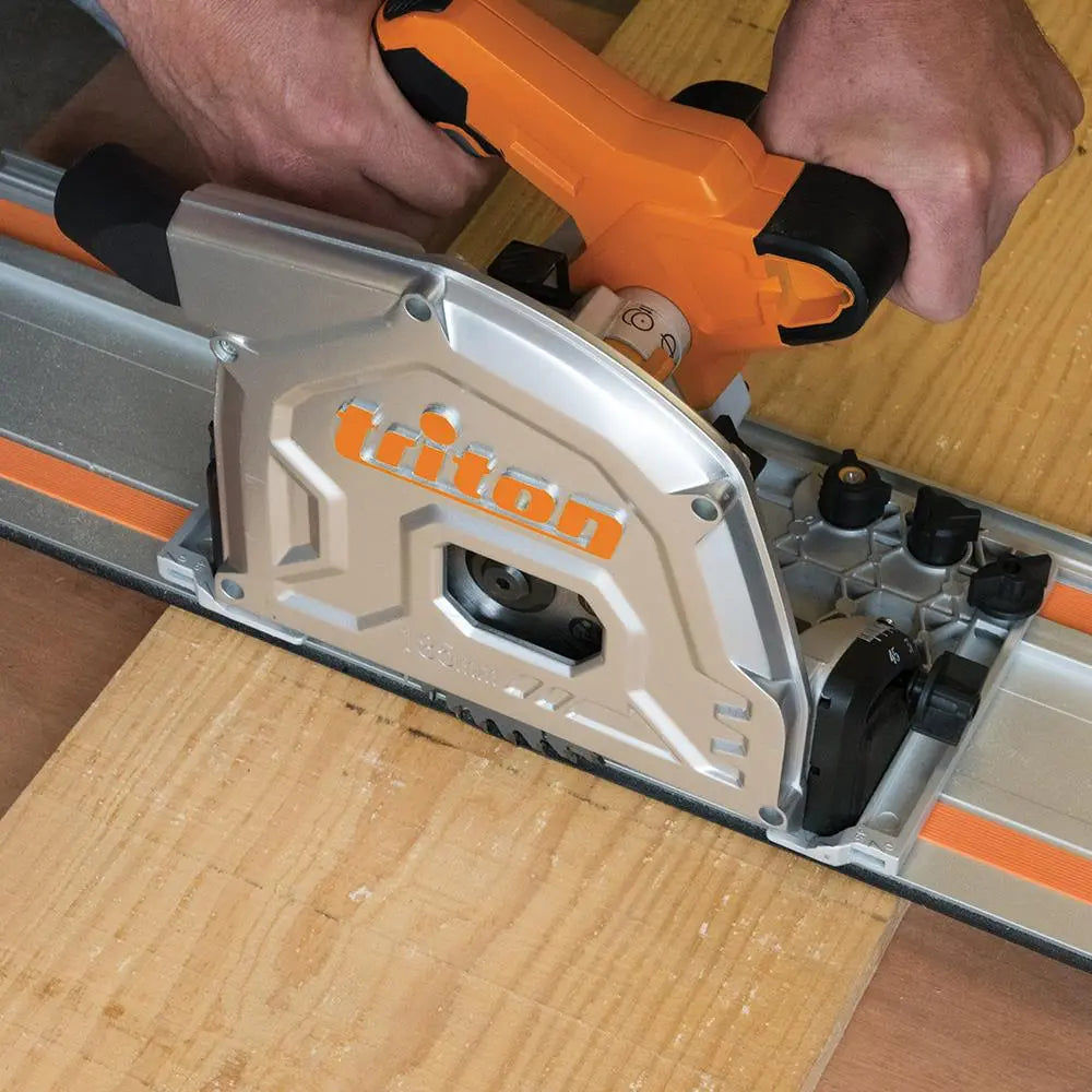 Triton 1400W Track Saw Kit 185mm 4pce TTS185KIT 534156  White Rose Tools