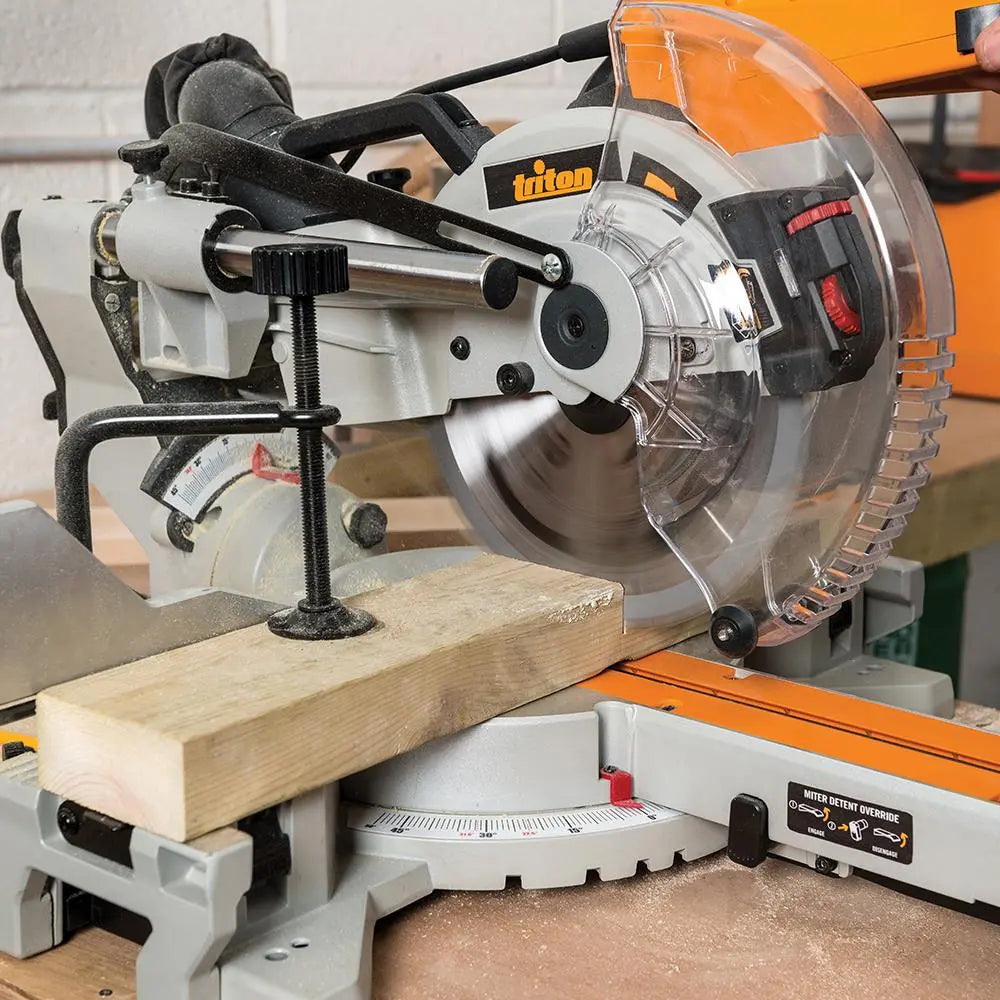 Triton 1800W Sliding Compound Mitre Saw 254mm TCMS254 524891  White Rose Tools