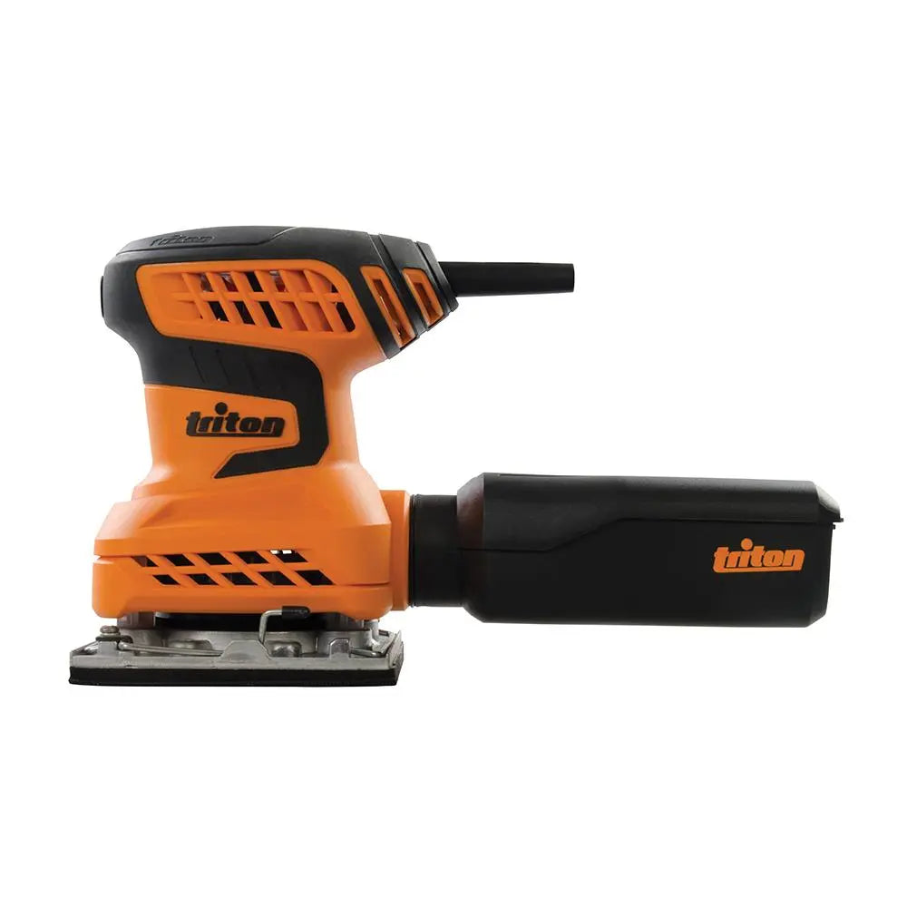 Triton 200W Orbital Palm Sander 1/4 Sheet TQTRSS 389621  White Rose Tools