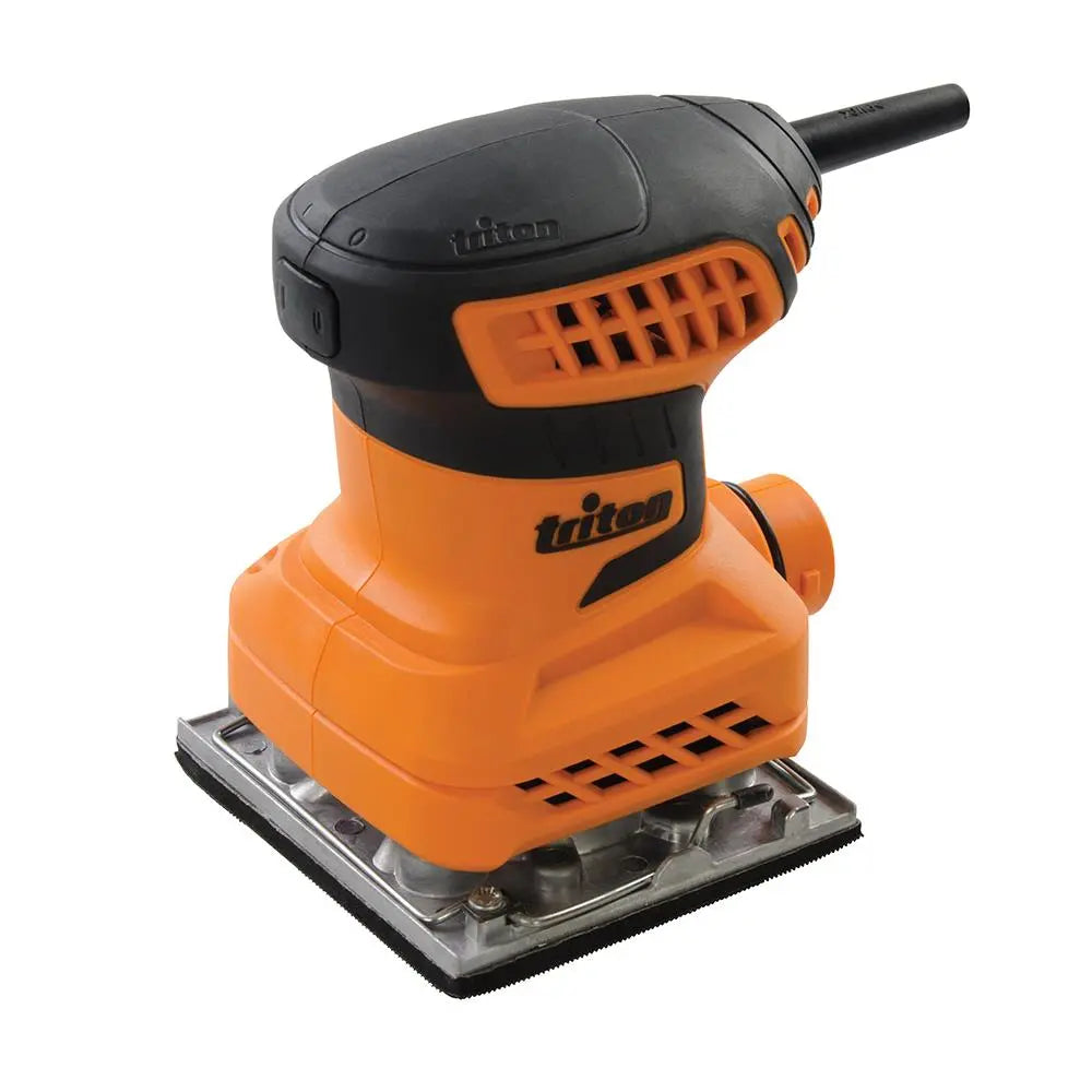 Triton 200W Orbital Palm Sander 1/4 Sheet TQTRSS 389621  White Rose Tools