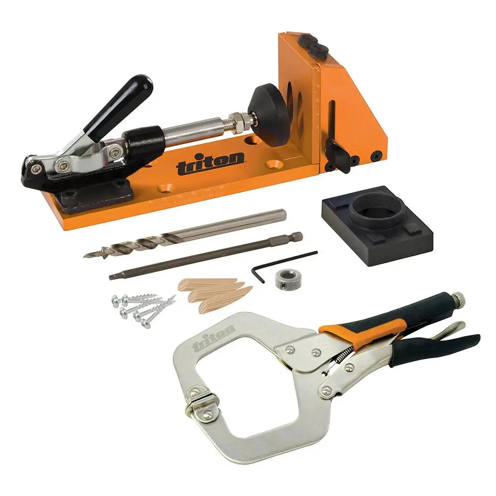 Triton Clamping Pocket-Hole Jig 8pce TW8CPHJ 301392  White Rose Tools