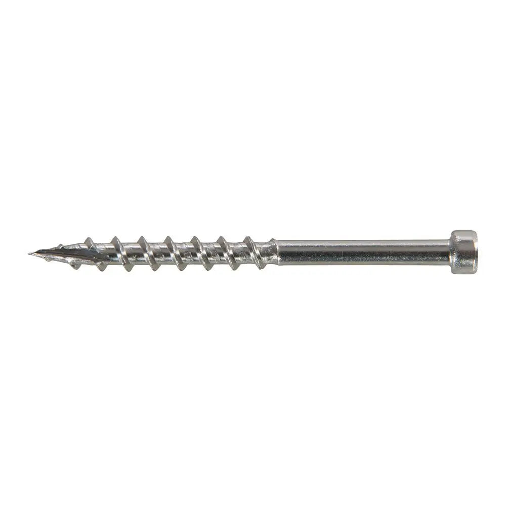 Triton Stainless Steel Pocket-Hole Screws Pan Head Coarse SS Deck 8 x 2" 500pk 703052  White Rose Tools