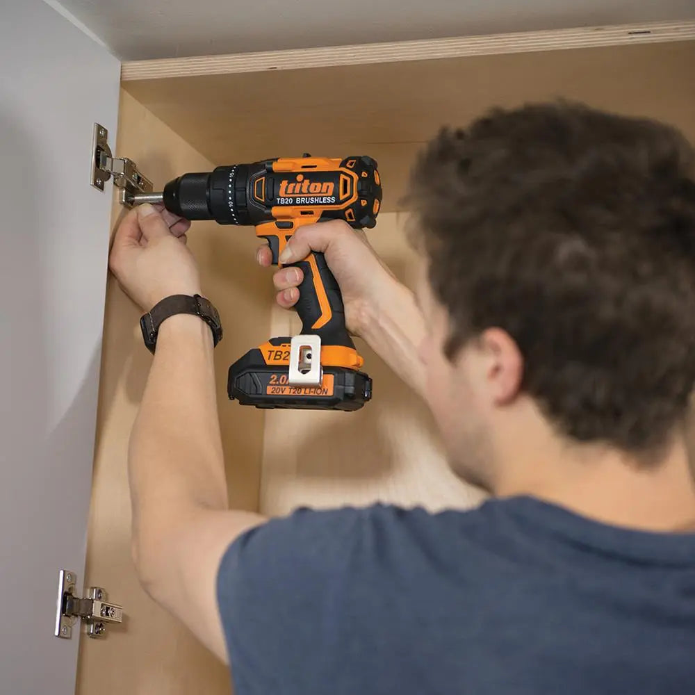 Triton T20 Brushless Combi Hammer Drill 20V T20CHBL 445887 White Rose Tools