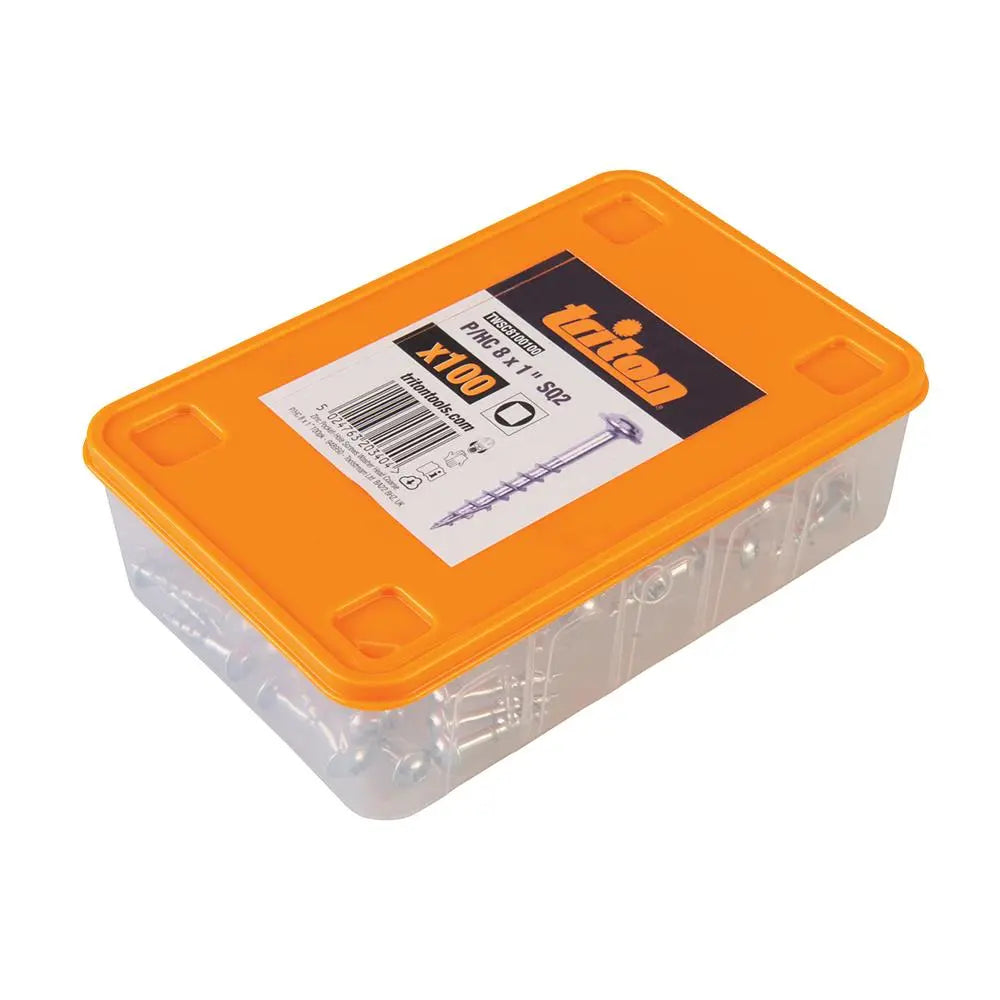 Triton Zinc Pocket Hole Screws Washer Head Coarse - Choose Size  White Rose Tools