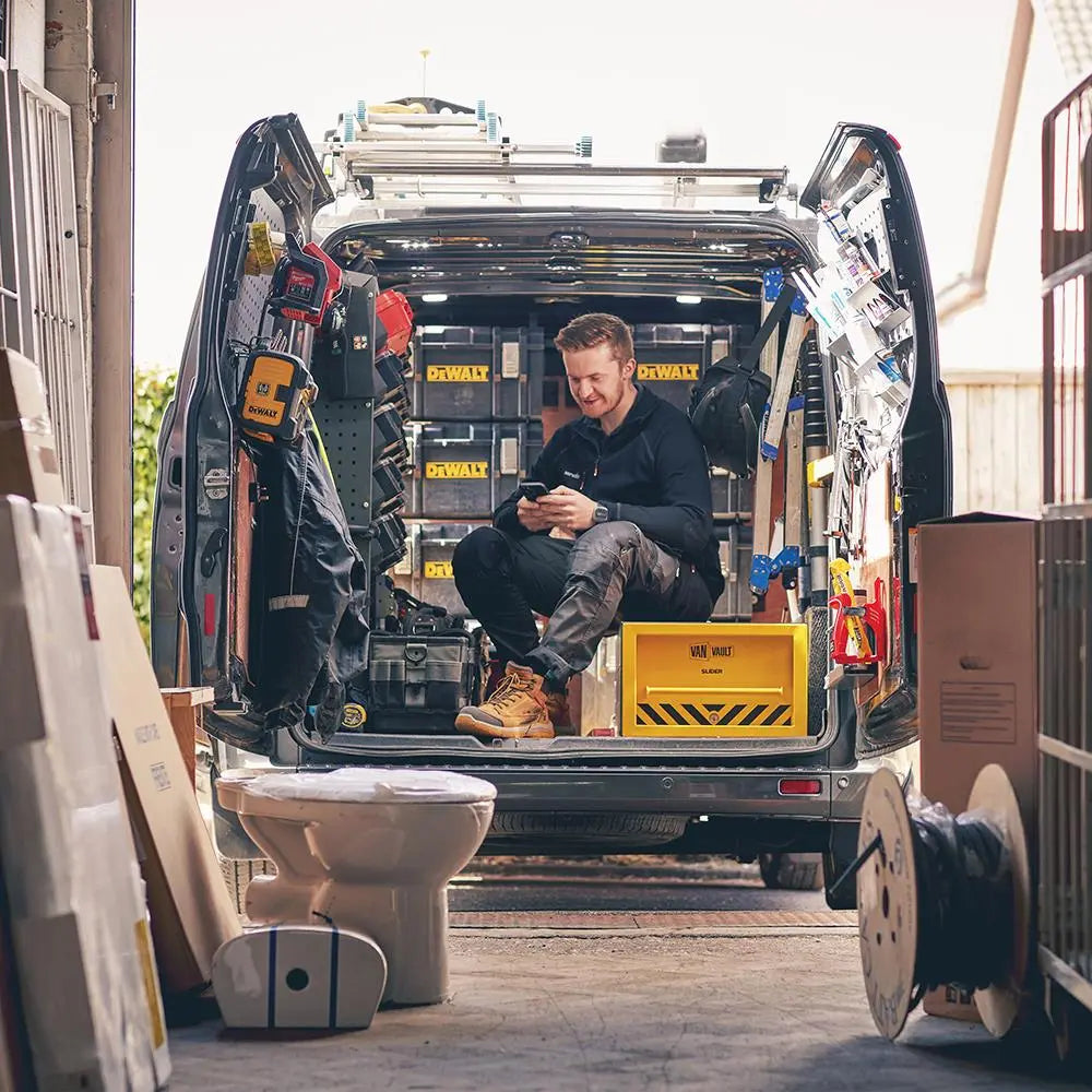 Van Vault Slider Secure Tool Storage Drawer 52.5kg 500 x 1200 310mm S10870 White Rose Tools