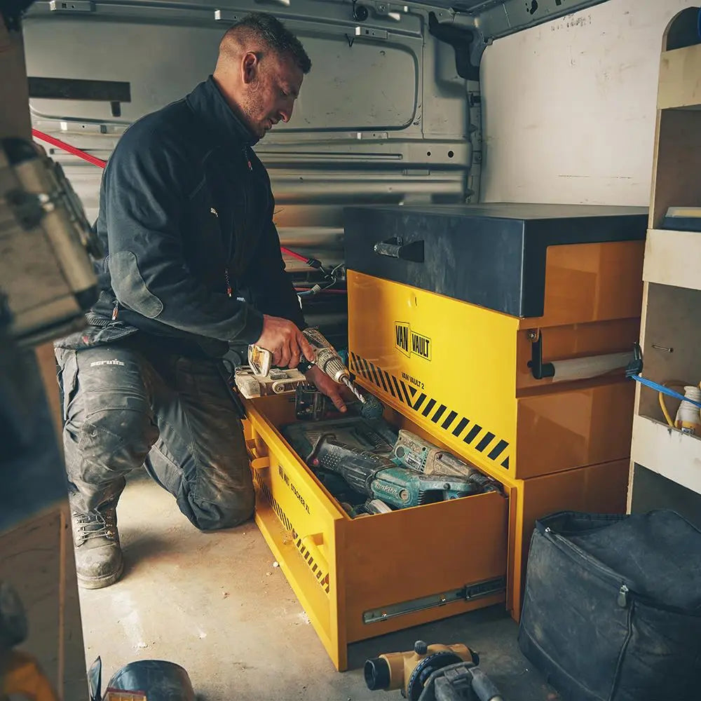 Van Vault Stacker Secure Tool Storage Box 39kg 910 x 485 313mm S10890 White Rose Tools