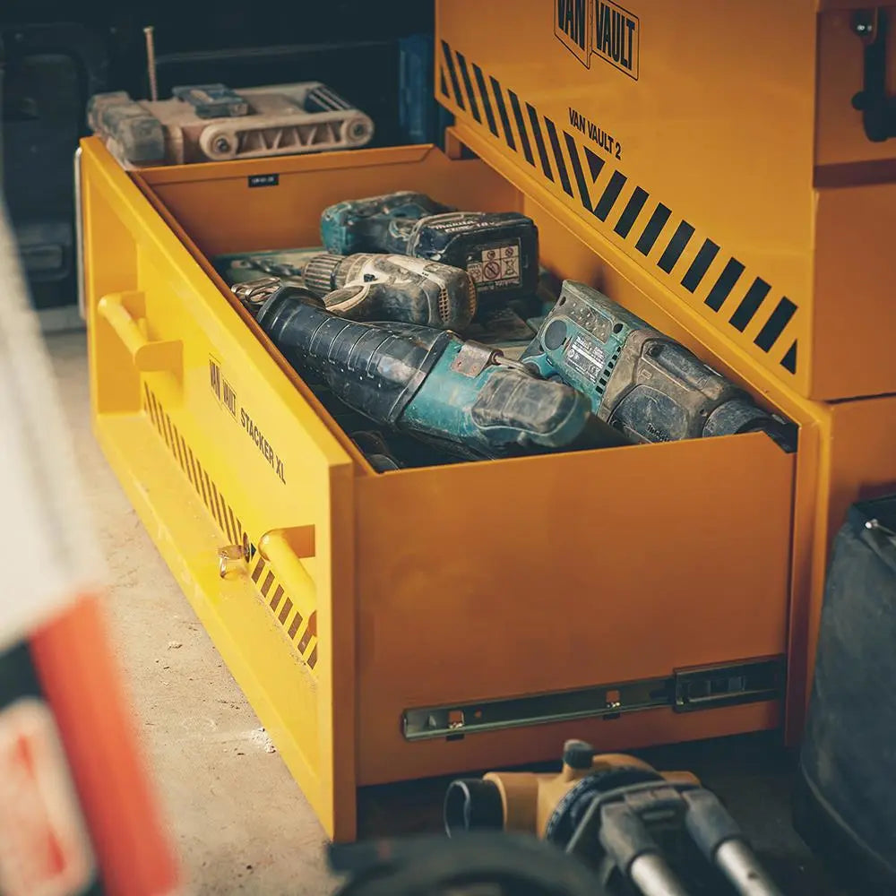 Van Vault Stacker Secure Tool Storage Box 39kg 910 x 485 313mm S10890 White Rose Tools