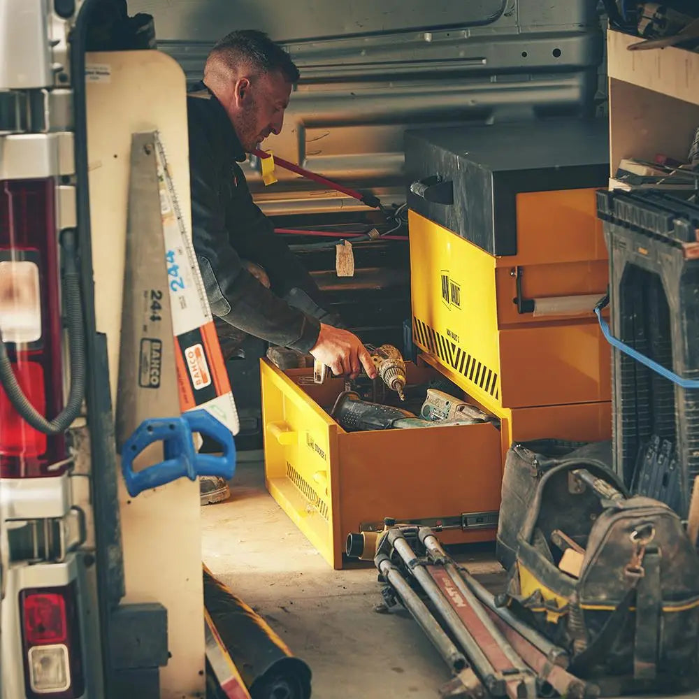 Van Vault Stacker Secure Tool Storage Box 39kg 910 x 485 313mm S10890 White Rose Tools