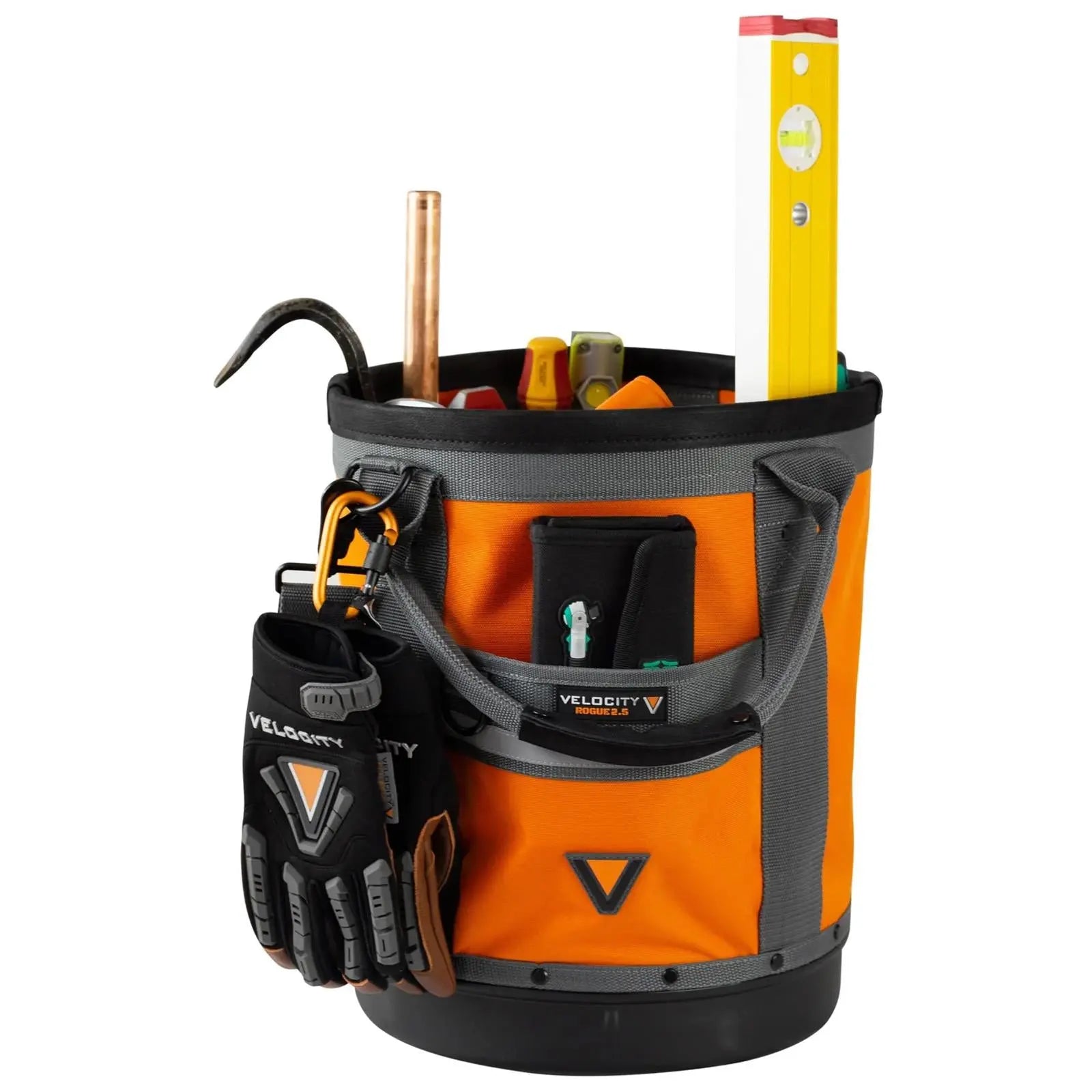 Velocity Rogue 2.5 Bucket Bag Orange VR-2809 White Rose Tools
