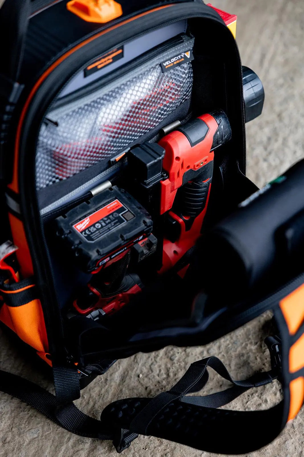 Velocity Rogue 50 Backpack Orange Connect Compatible BP-50-O-C White Rose Tools