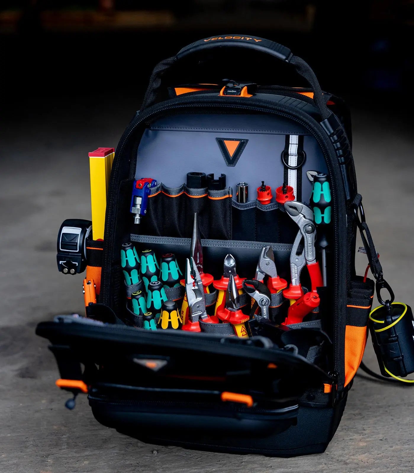 Velocity Rogue 50 Backpack Orange Connect Compatible BP-50-O-C White Rose Tools