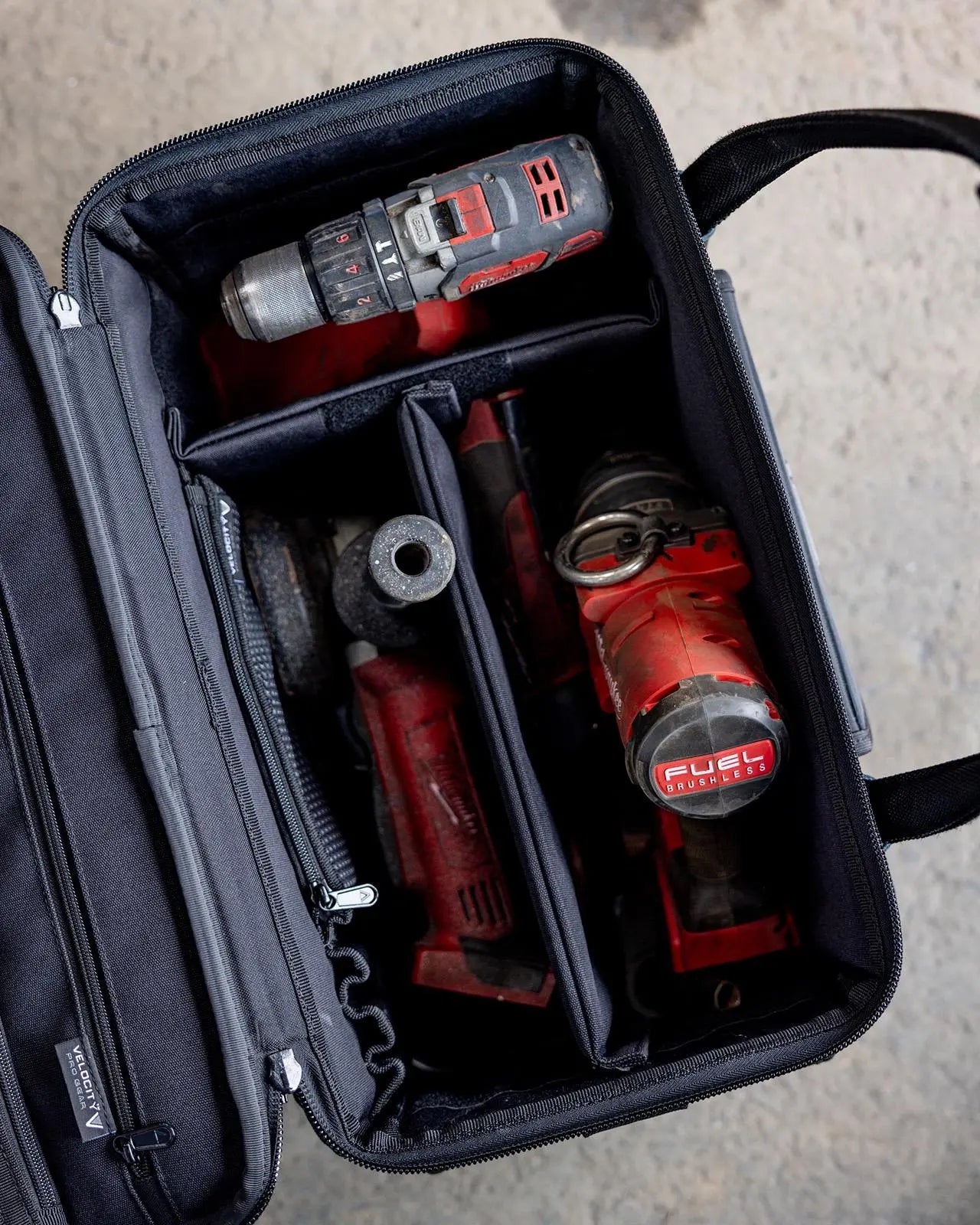 Velocity Rogue 85 Power Tool Bag Shadow Black Connect Compatible PTB-85-B White Rose Tools