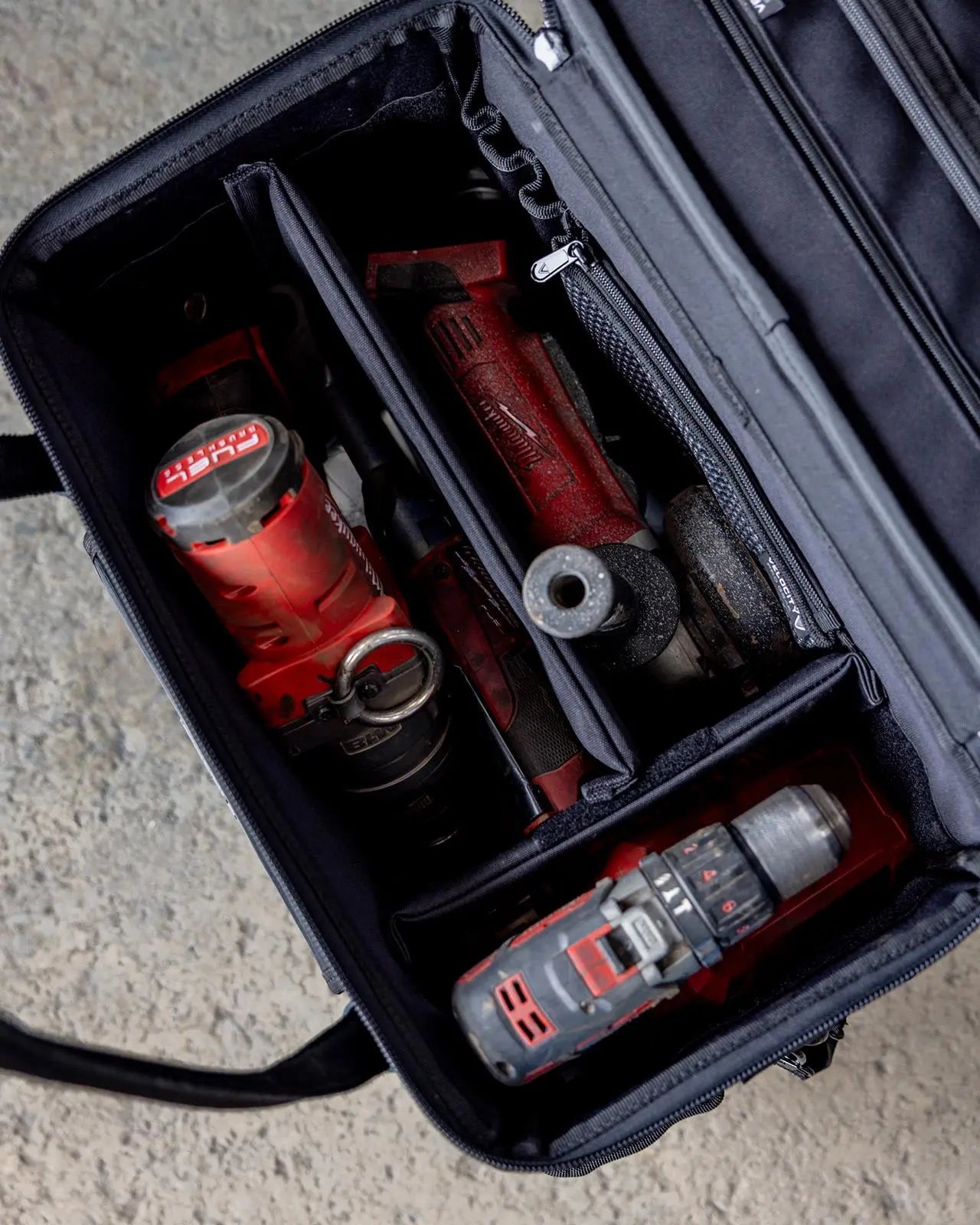 Velocity Rogue 85 Power Tool Bag Shadow Black Connect Compatible PTB-85-B White Rose Tools