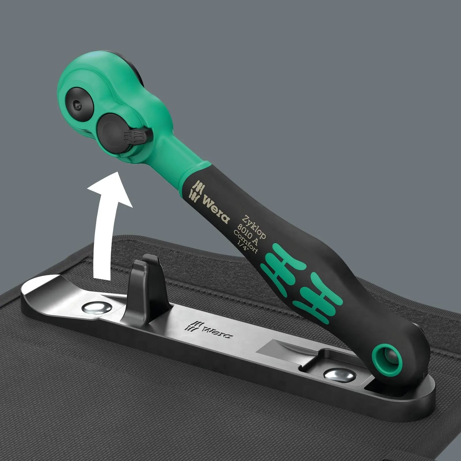 Wera 8100 SA 13 Zyklop Comfort Ratchet Set Reversible 1/4" Drive Metric in Case 15 Pieces White Rose Tools