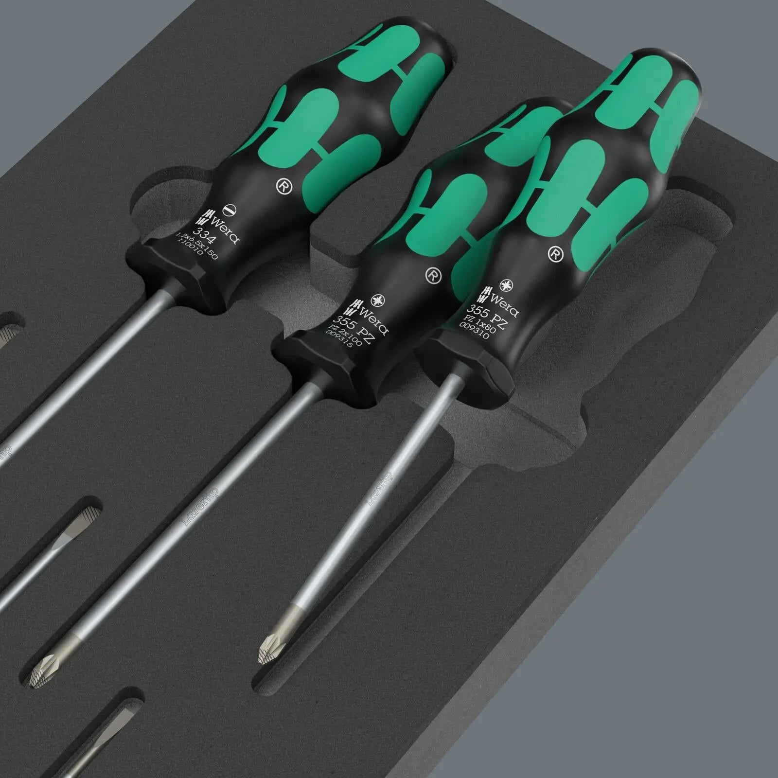 Wera 9718 Foam Insert Kraftform Series 300 Screwdriver Set 2, 7 PiecesĀ White Rose Tools