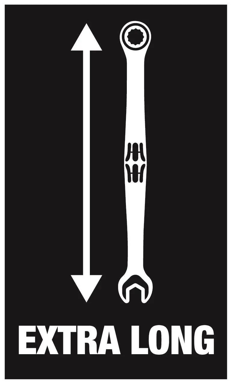 Wera 9735 Foam Insert 6007 Joker Set 1 Ratchet Combination Spanners Long Design 8-19mm 12 Pieces White Rose Tools