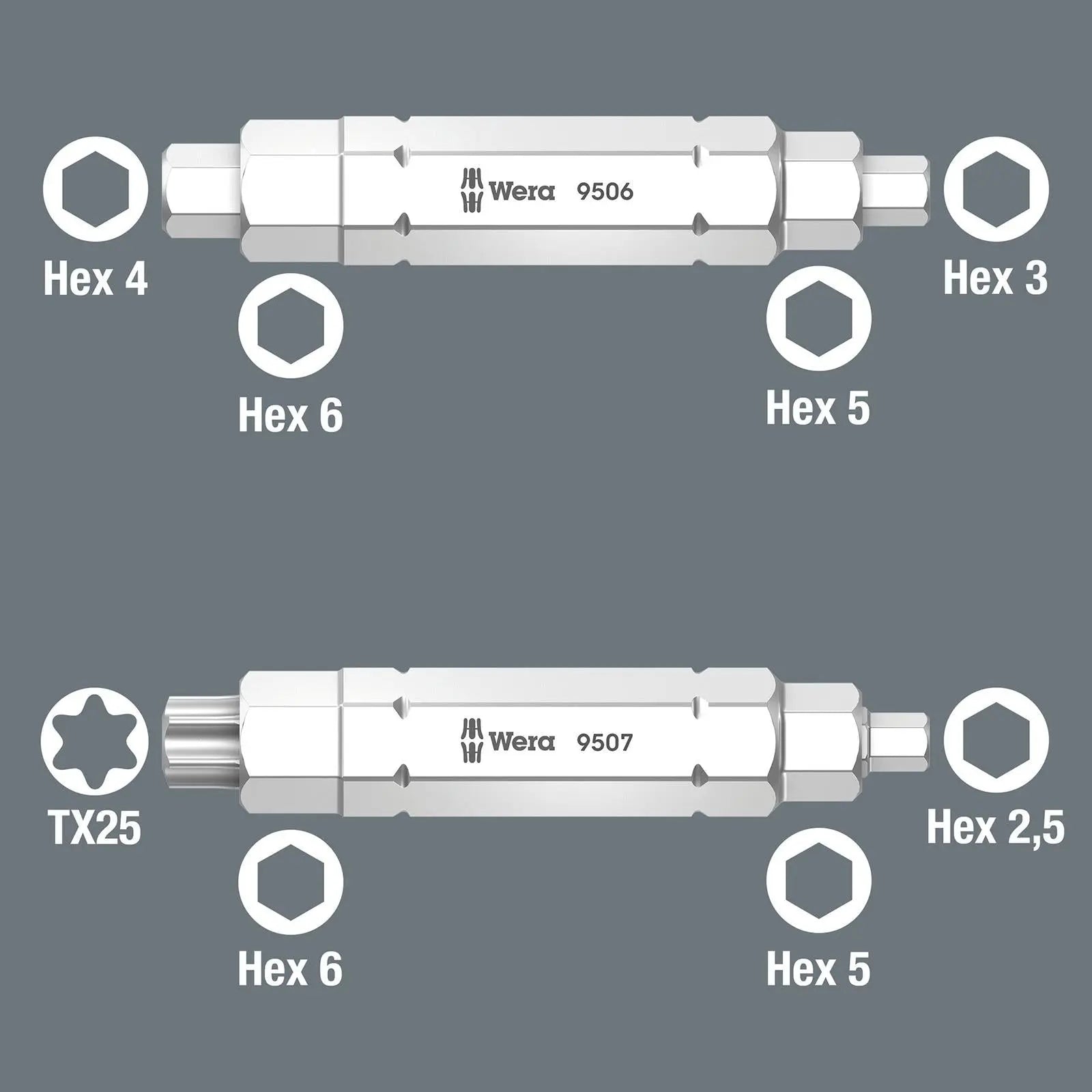 Wera Bicycle Set 15 Tyre Levers Screwdriver Hex Torx 15 Pieces