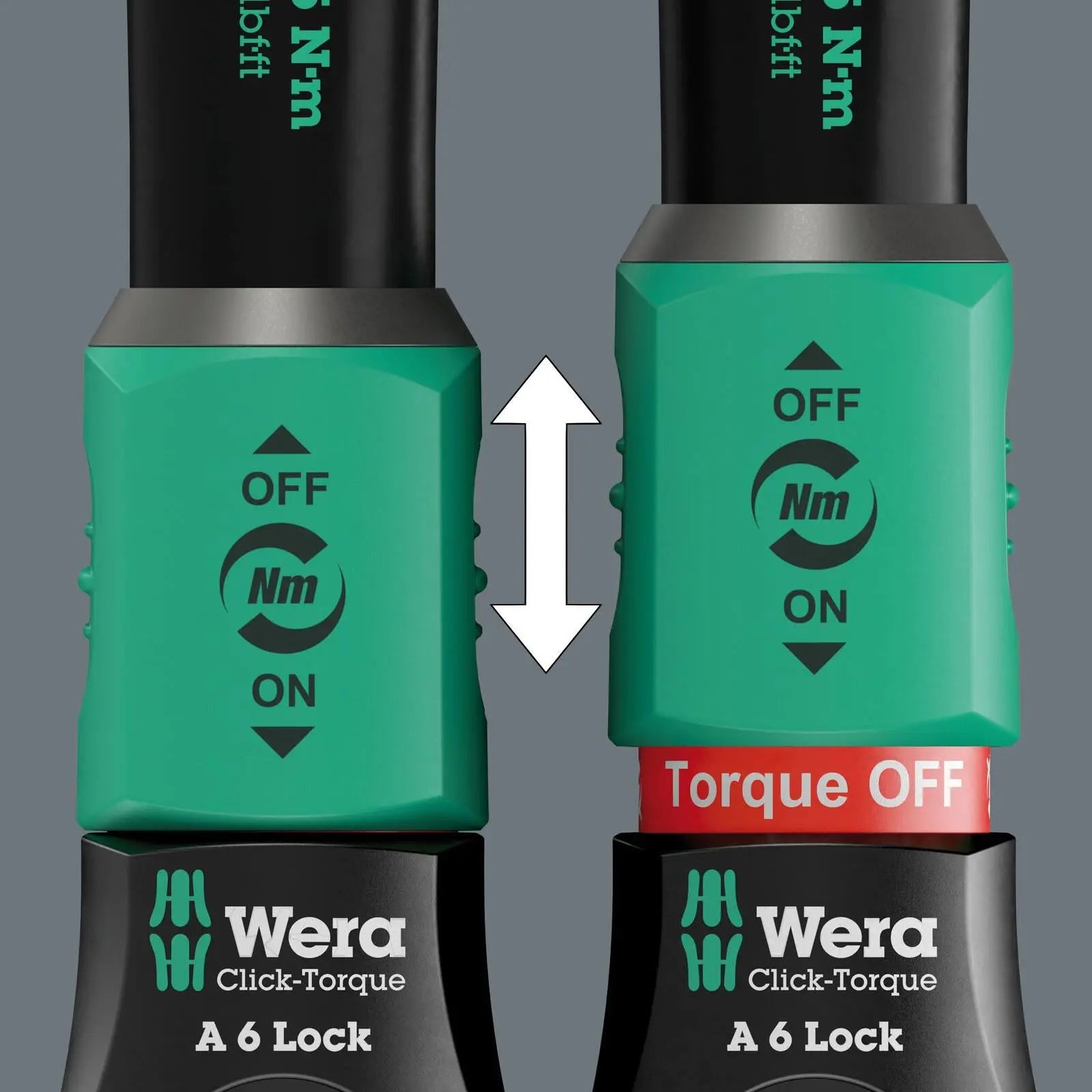 Wera Click Torque Lock Wrench A 6 Reversible Ratchet 2.5-25 Nm 1/4" Hex Clockwise Torque Operation  White Rose Tools
