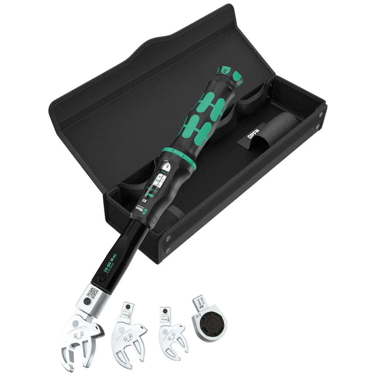 Wera Click Torque X 9558 Torque Set for Pipe Fittings 10-50 Nm 9x12mm Inserts White Rose Tools