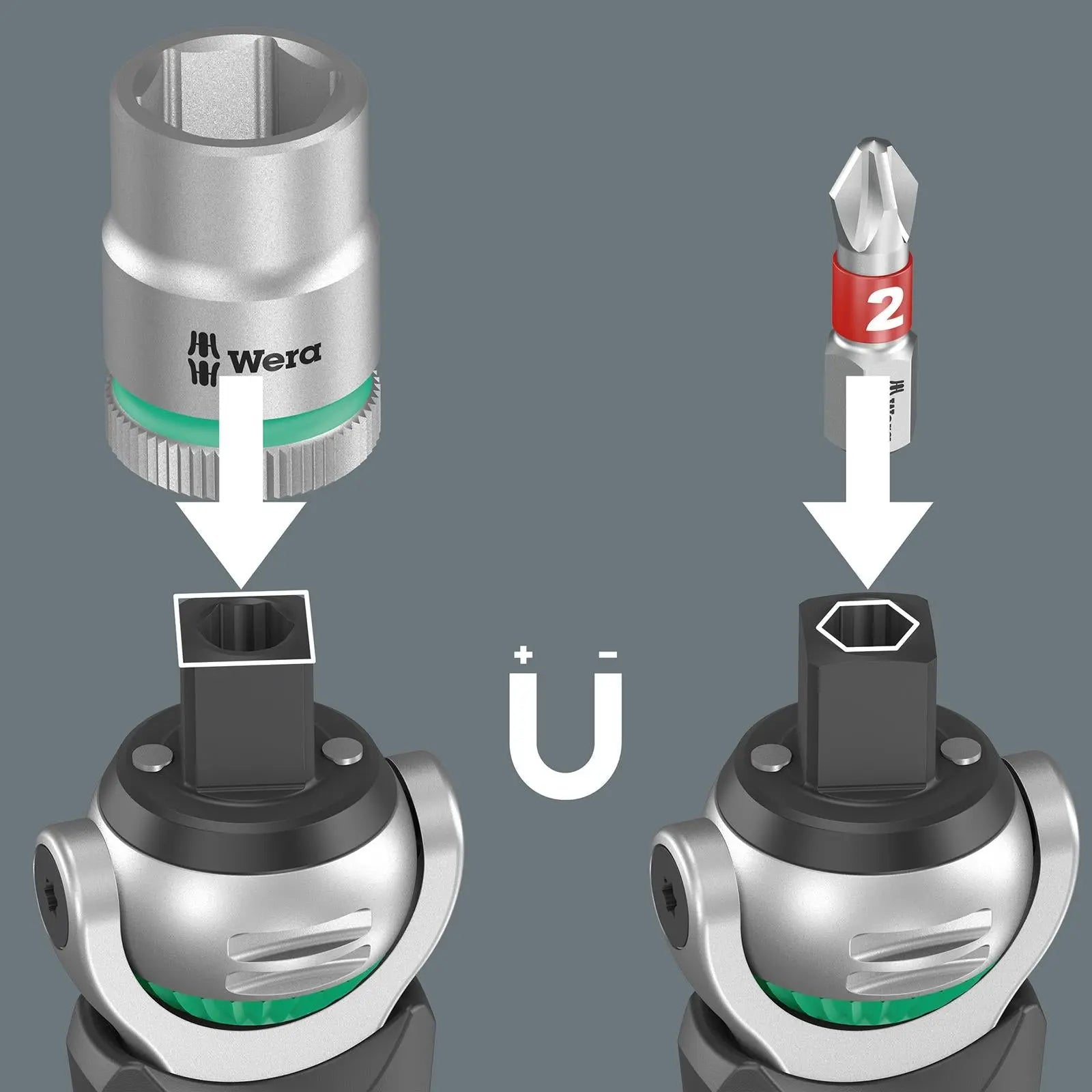 Wera Compact Screwdriver Socket Wrench Zyklop Pocket Set 1 13 Pieces 8009 3/8" Drive 1/4" Hex