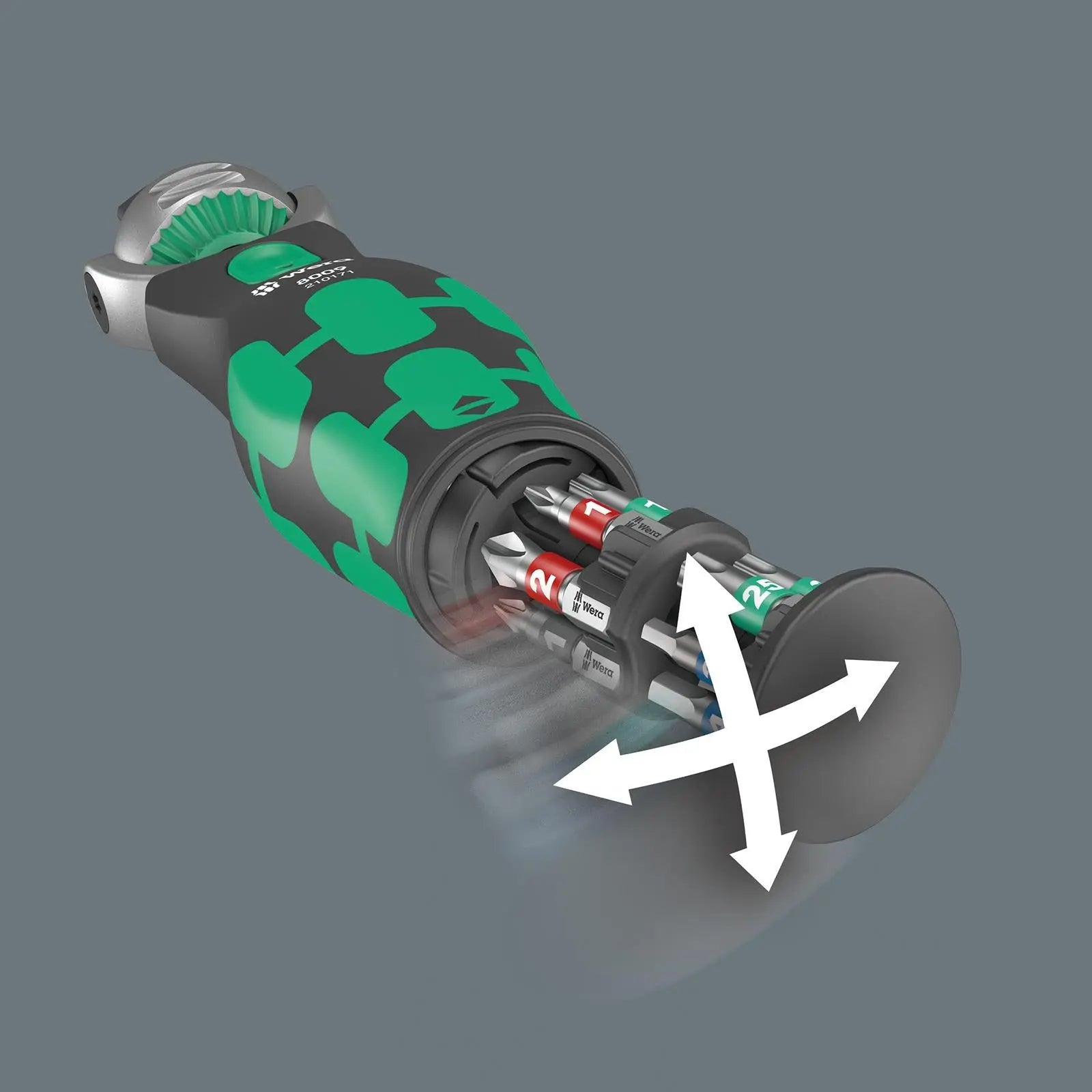 Wera Compact Screwdriver Socket Wrench Zyklop Pocket Set 1 13 Pieces 8009 3/8" Drive 1/4" Hex