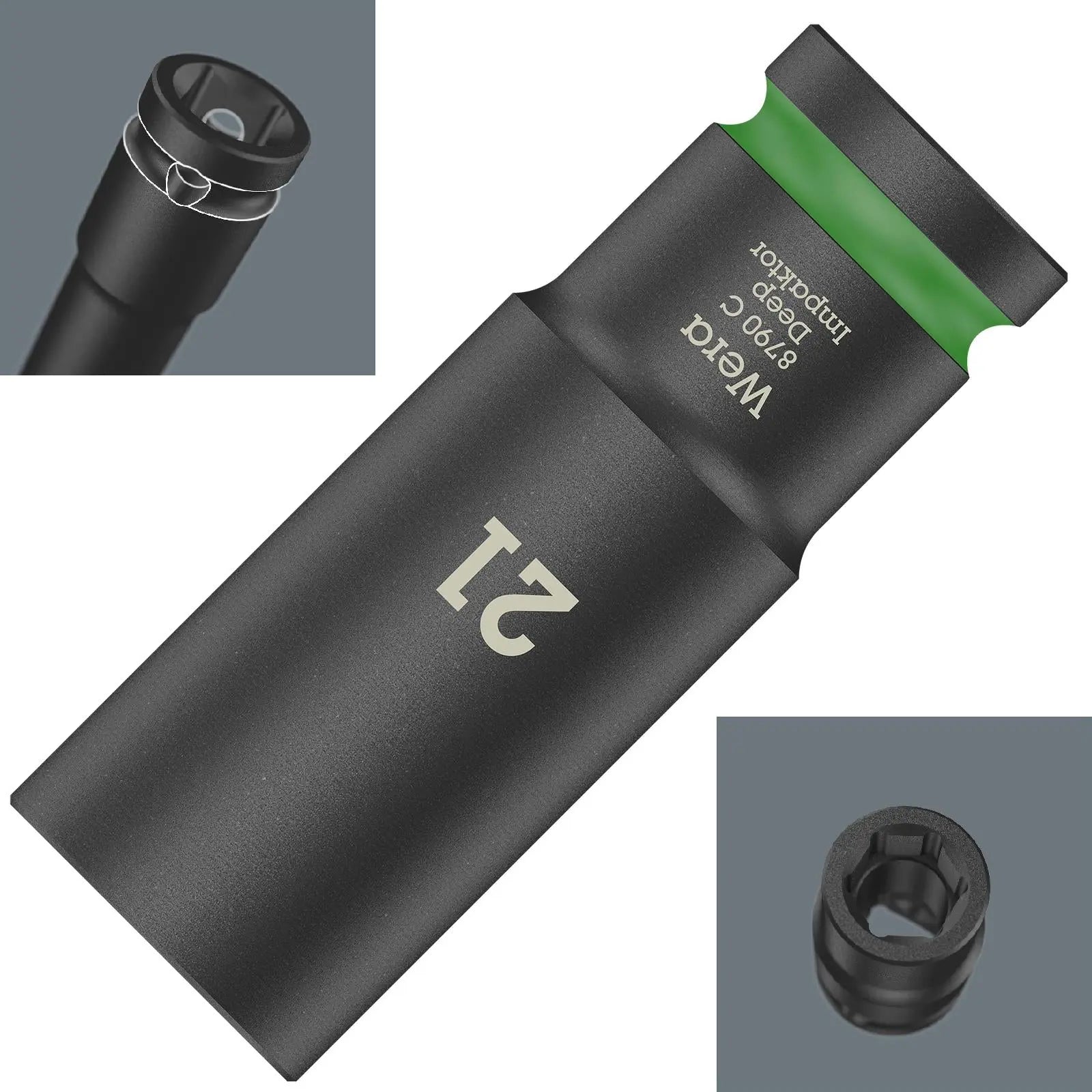 Wera Deep Impact Socket Impaktor with 1/2" Drive Zyklop 8790 C 21mm x 83mm