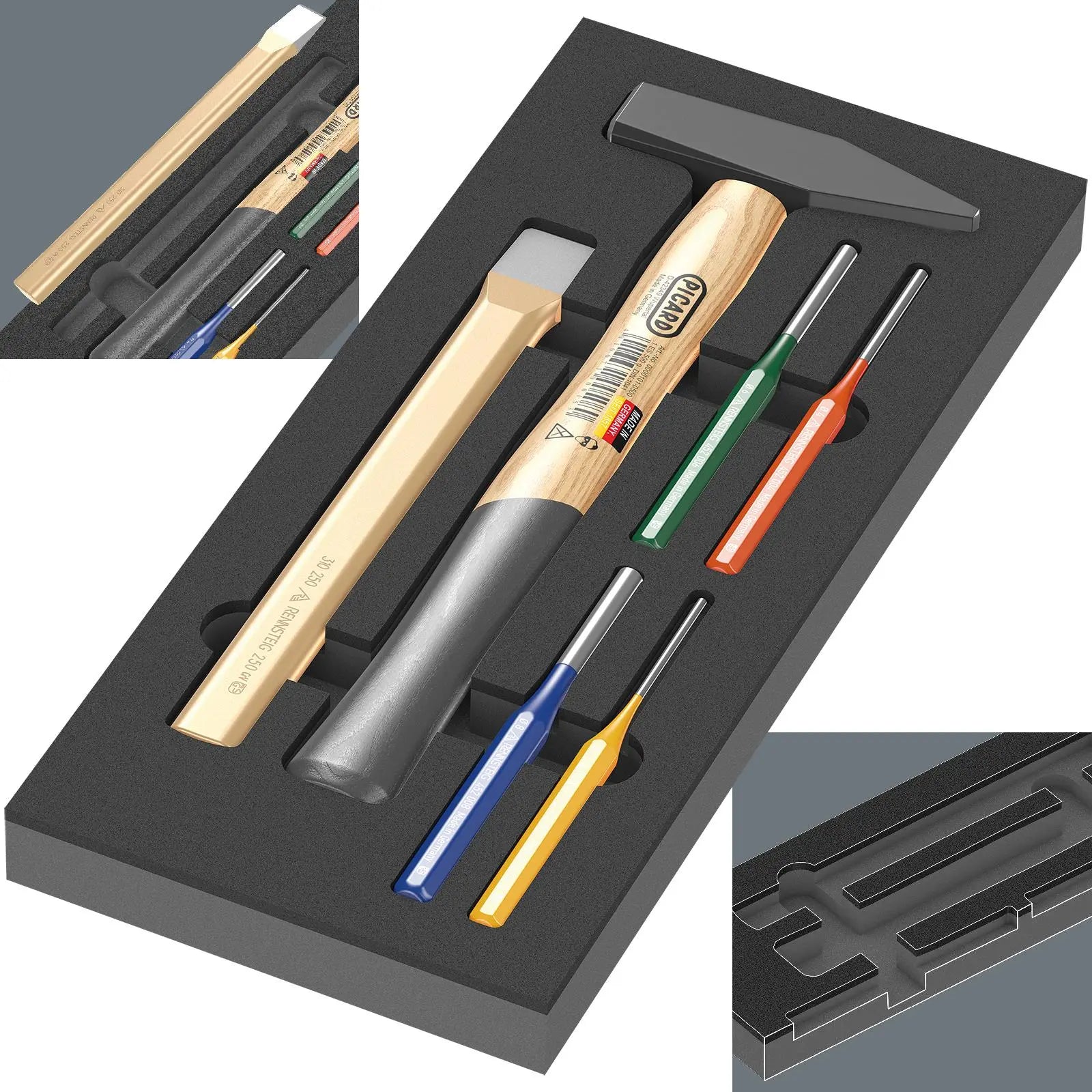 Wera Foam Insert Hammer Set 1 9782 6 Pieces